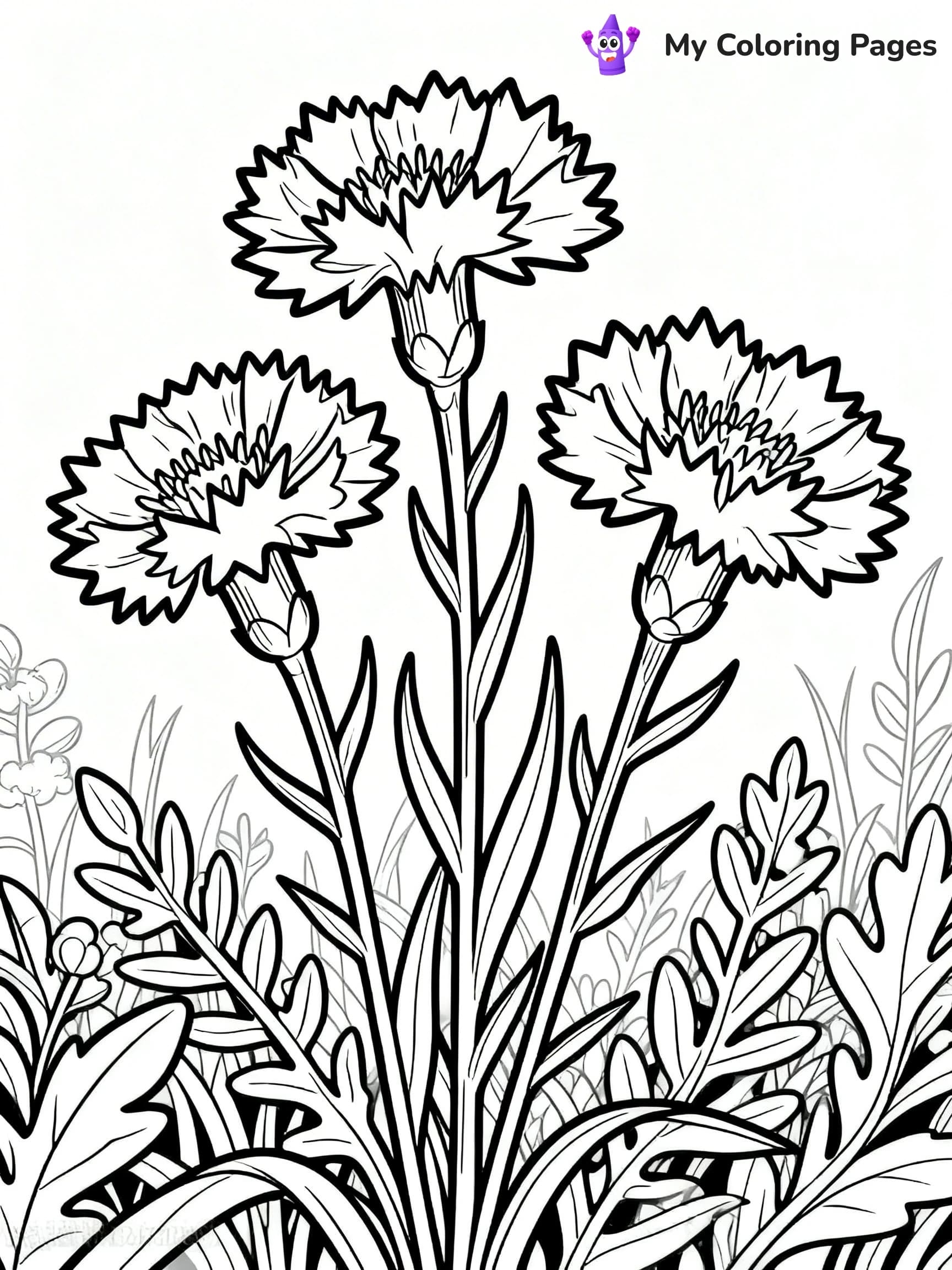 Wildflower Coloring Pages - 4