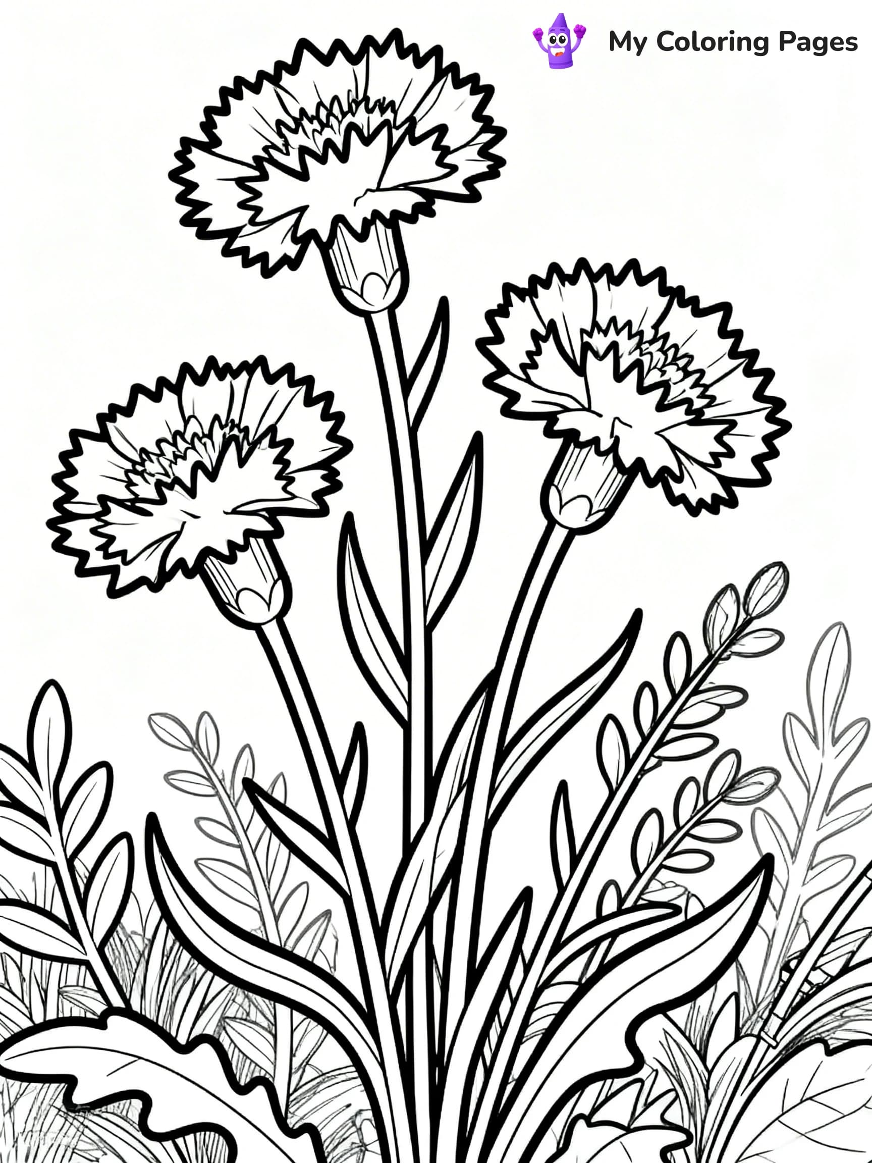 Wildflower Coloring Pages - 3