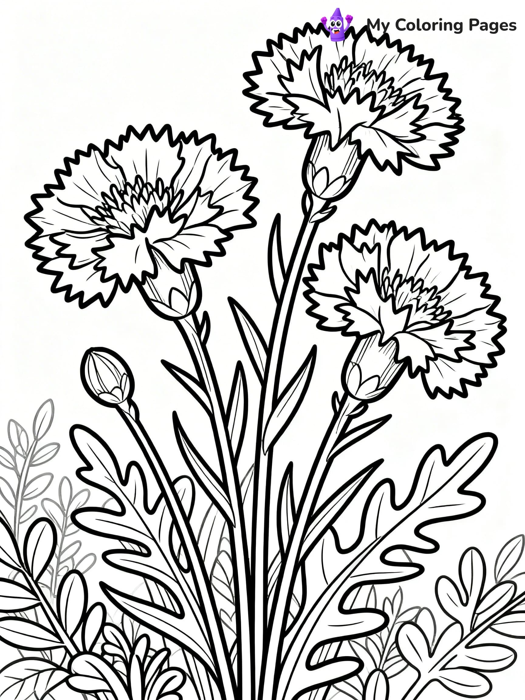 Wildflower Coloring Pages - 1