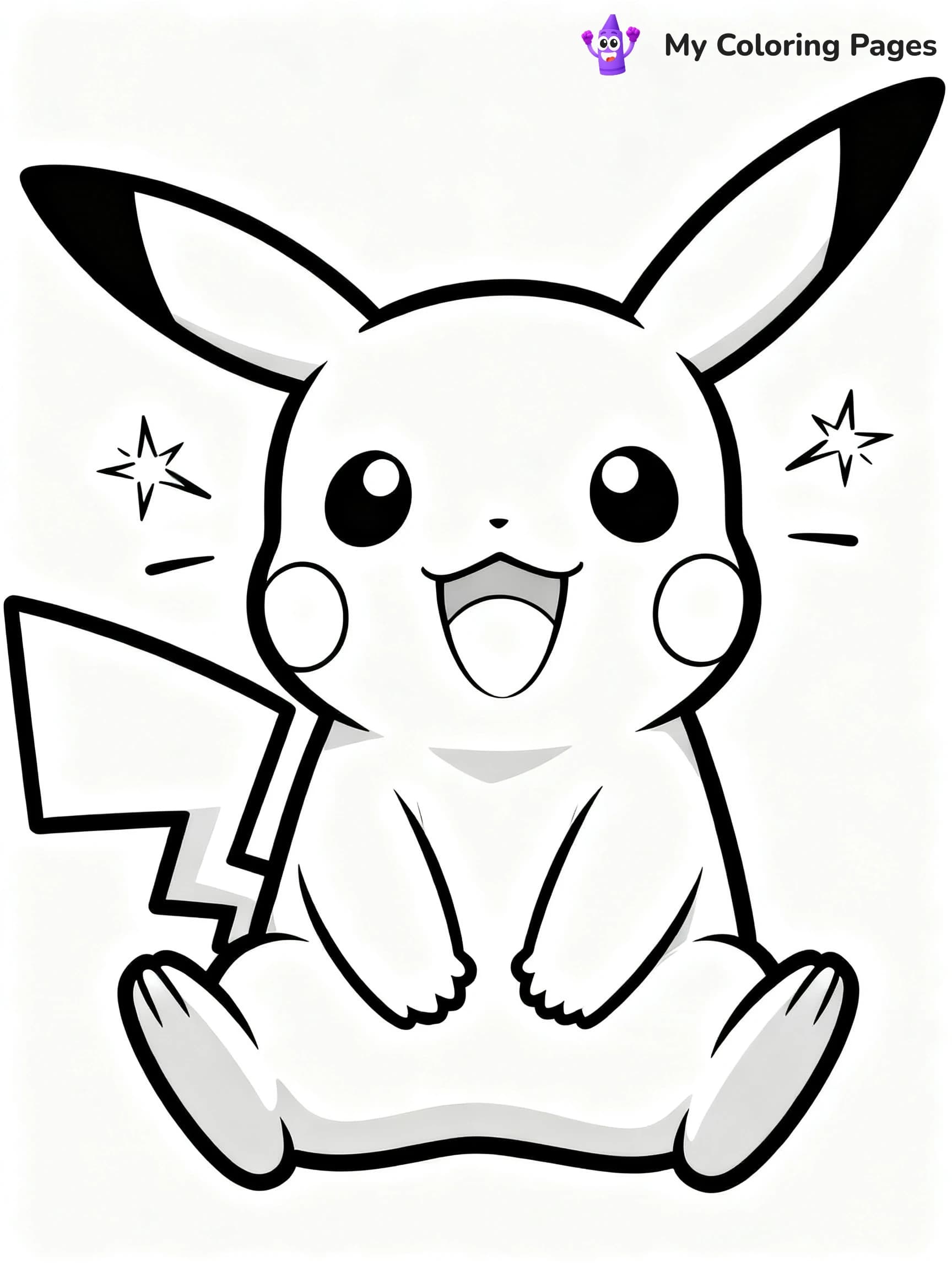Pikachu Face Coloring Pages - 21