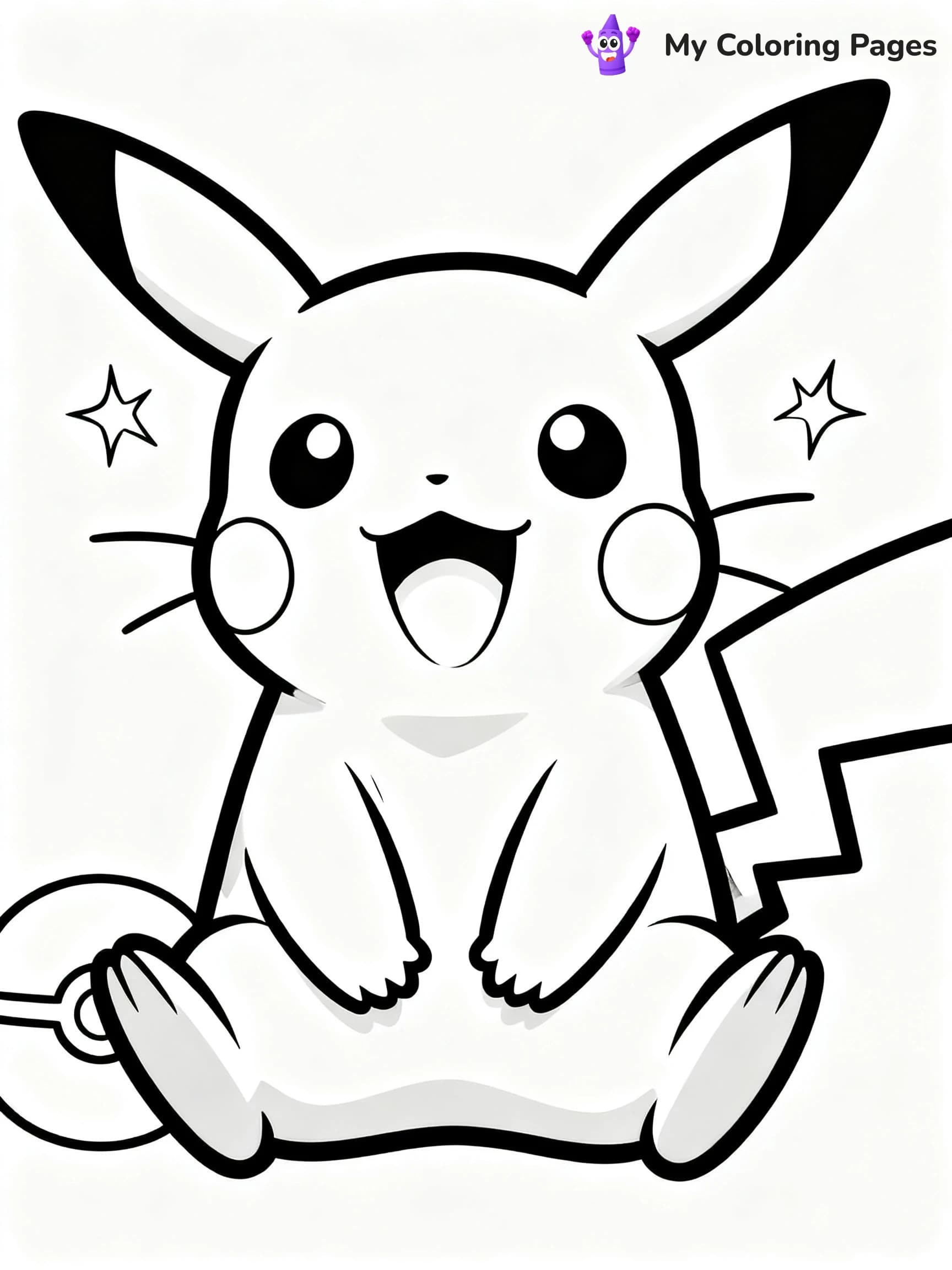 Pikachu Face Coloring Pages - 20