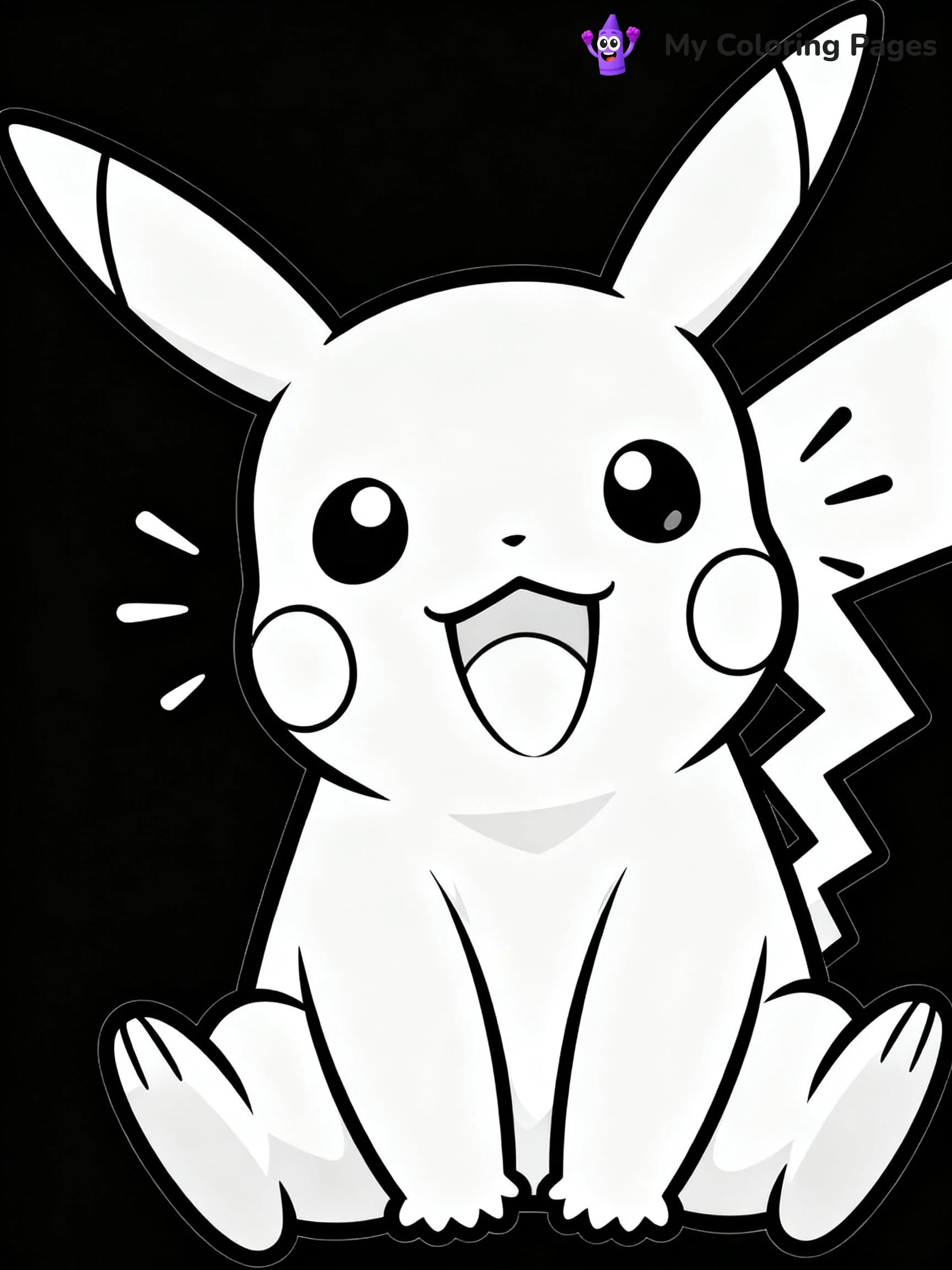 Pikachu Face Coloring Pages - 19
