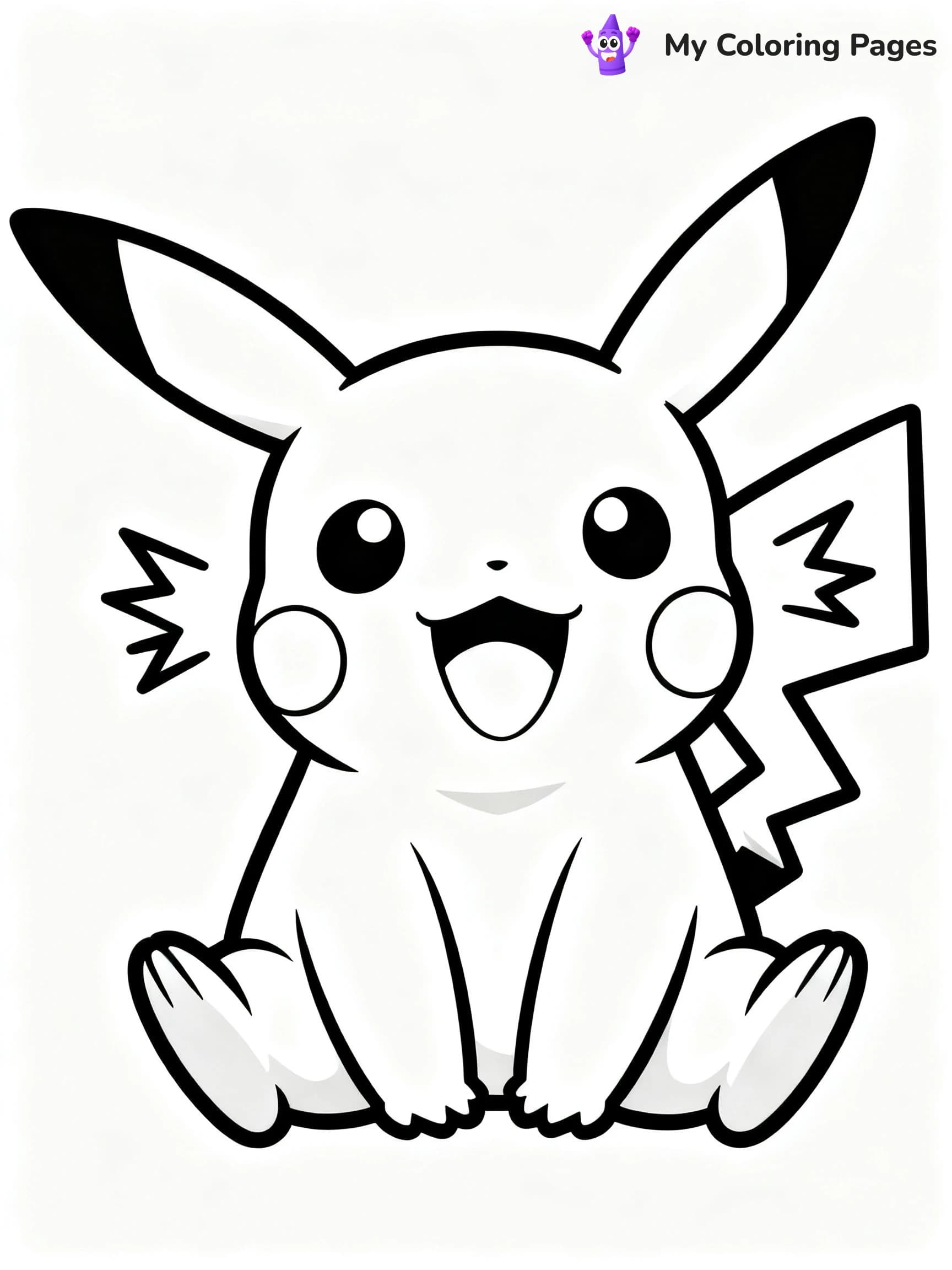 Pikachu Face Coloring Pages - 17