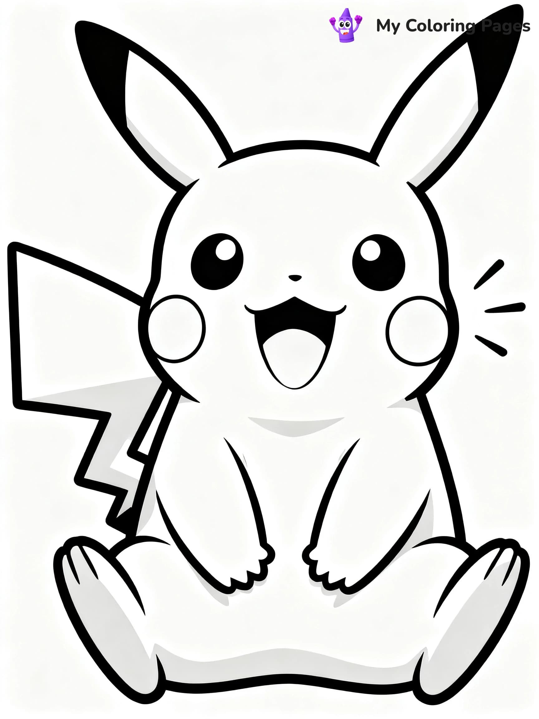 Pikachu Face Coloring Pages - 16