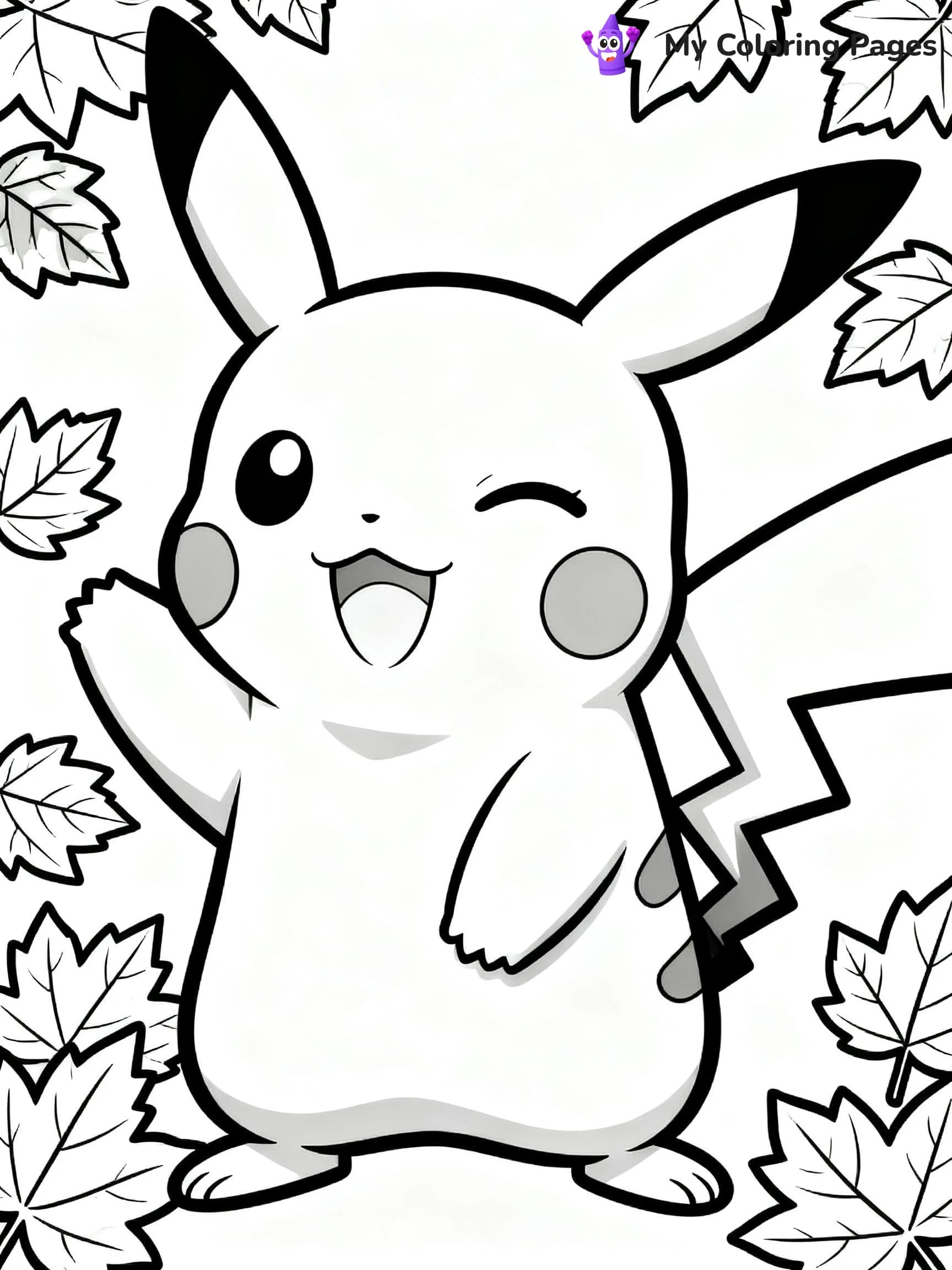 Pikachu Face Coloring Pages - 14