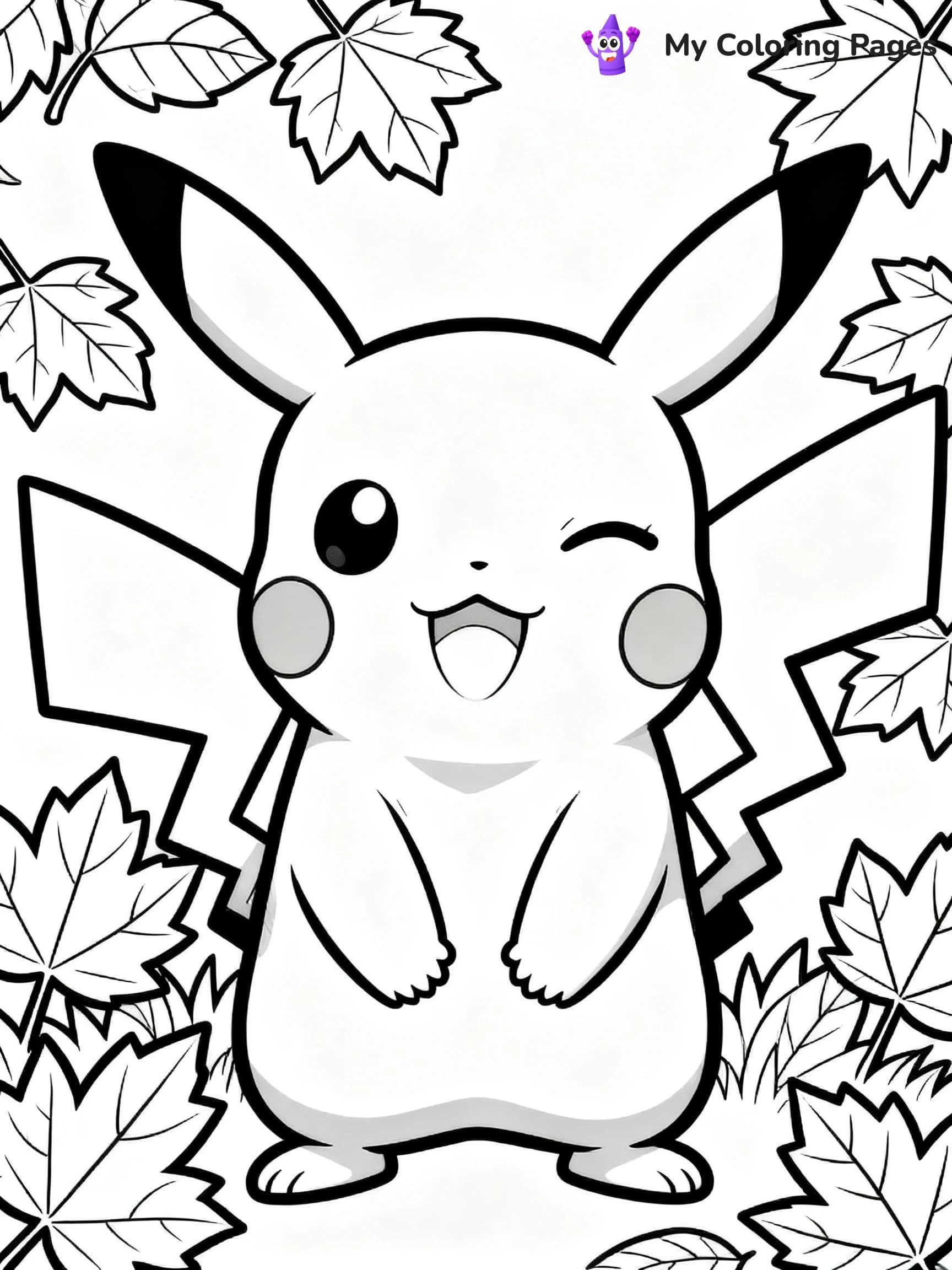 Pikachu Face Coloring Pages - 13