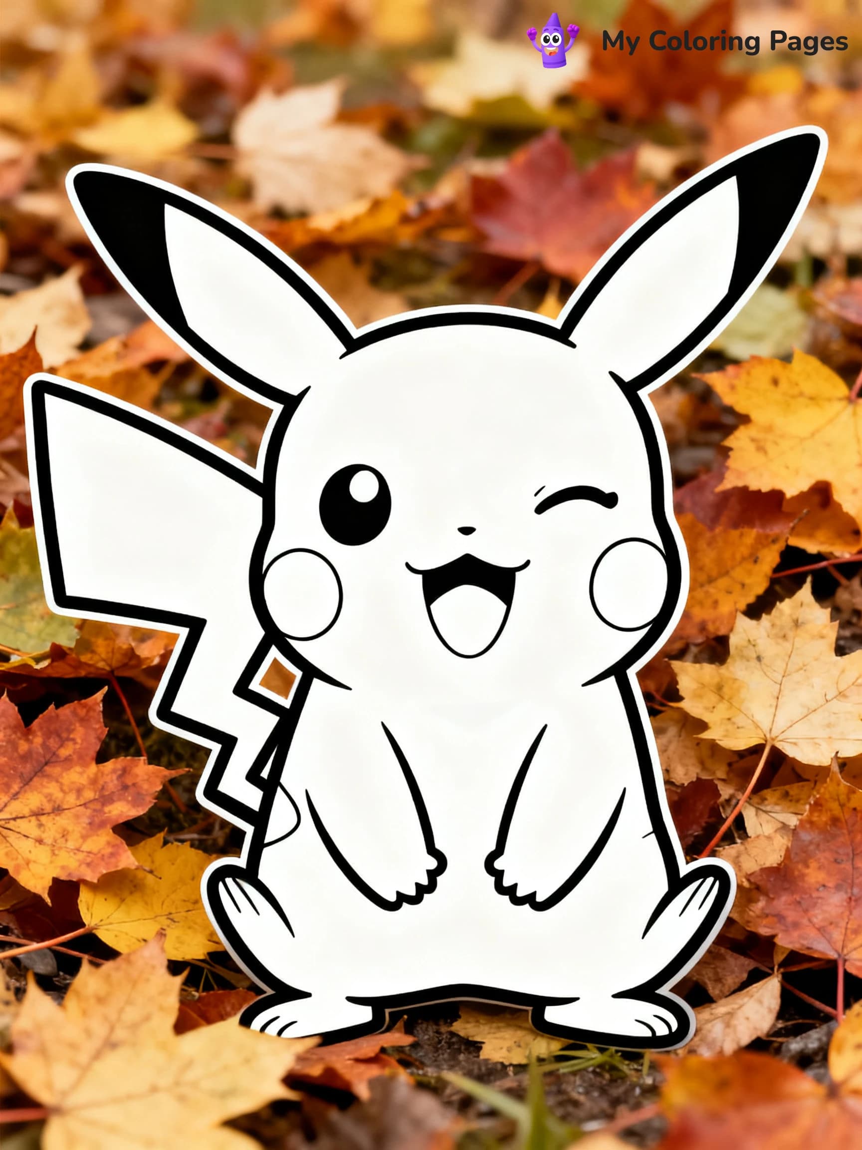 Pikachu Face Coloring Pages - 11