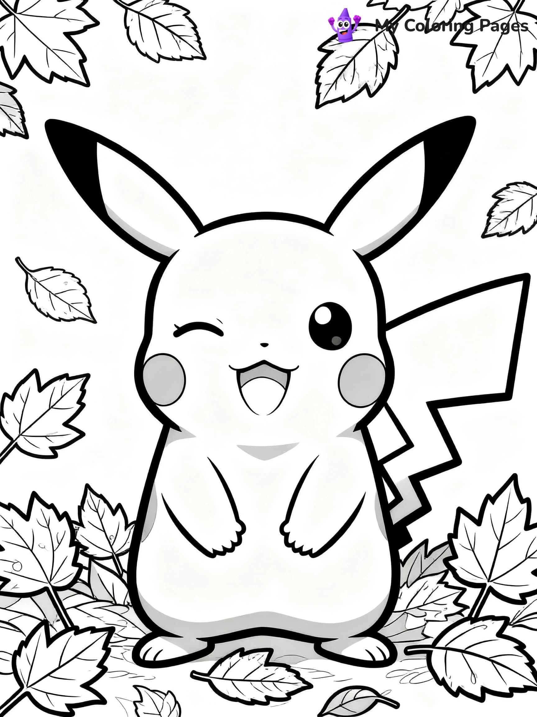 Pikachu Face Coloring Pages - 10
