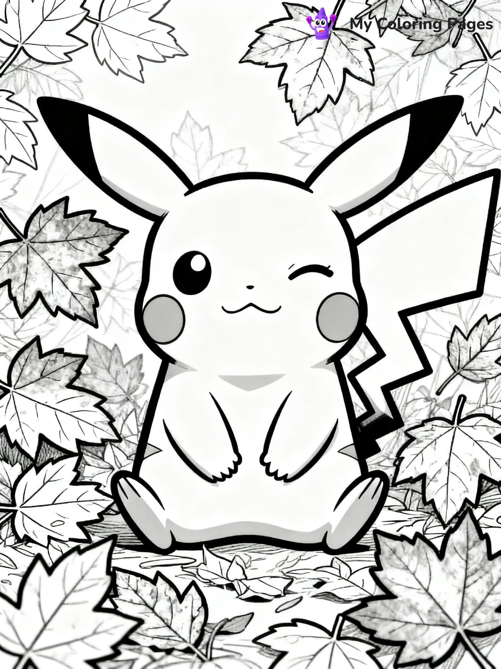 Pikachu Face Coloring Pages - 8