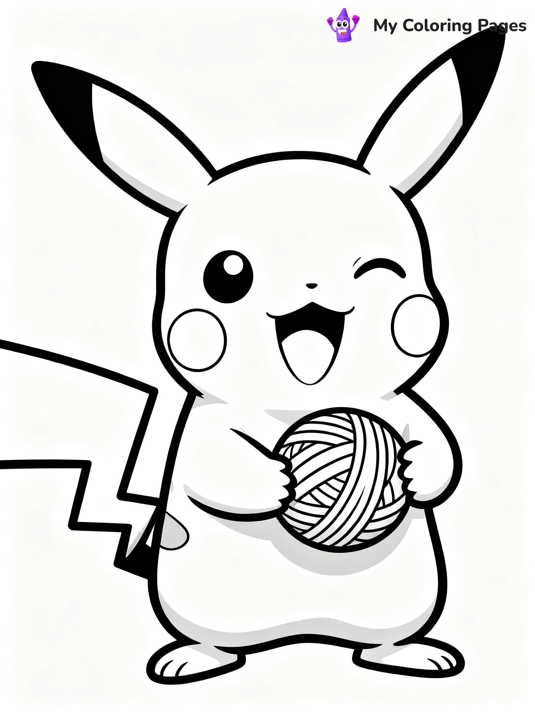 Pikachu Face Coloring Pages - 7
