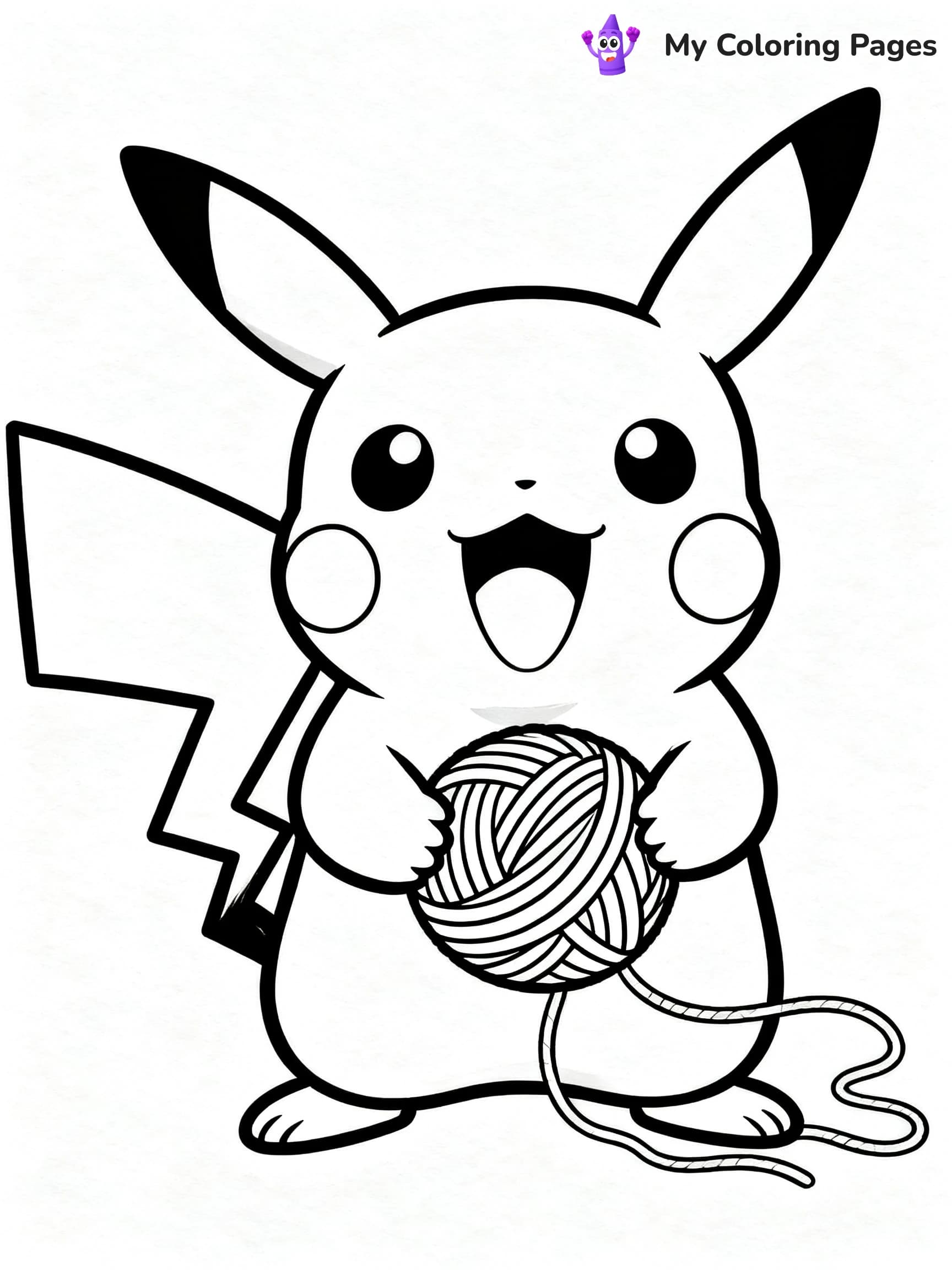 Pikachu Face Coloring Pages - 4
