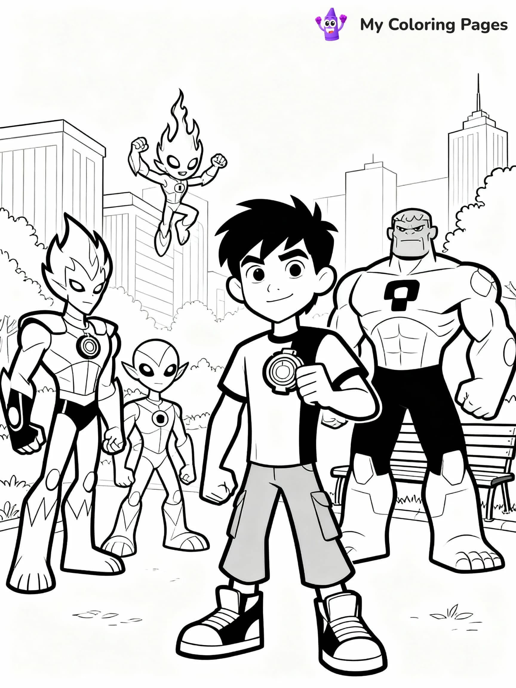 Ben 10 Coloring Pages - 12