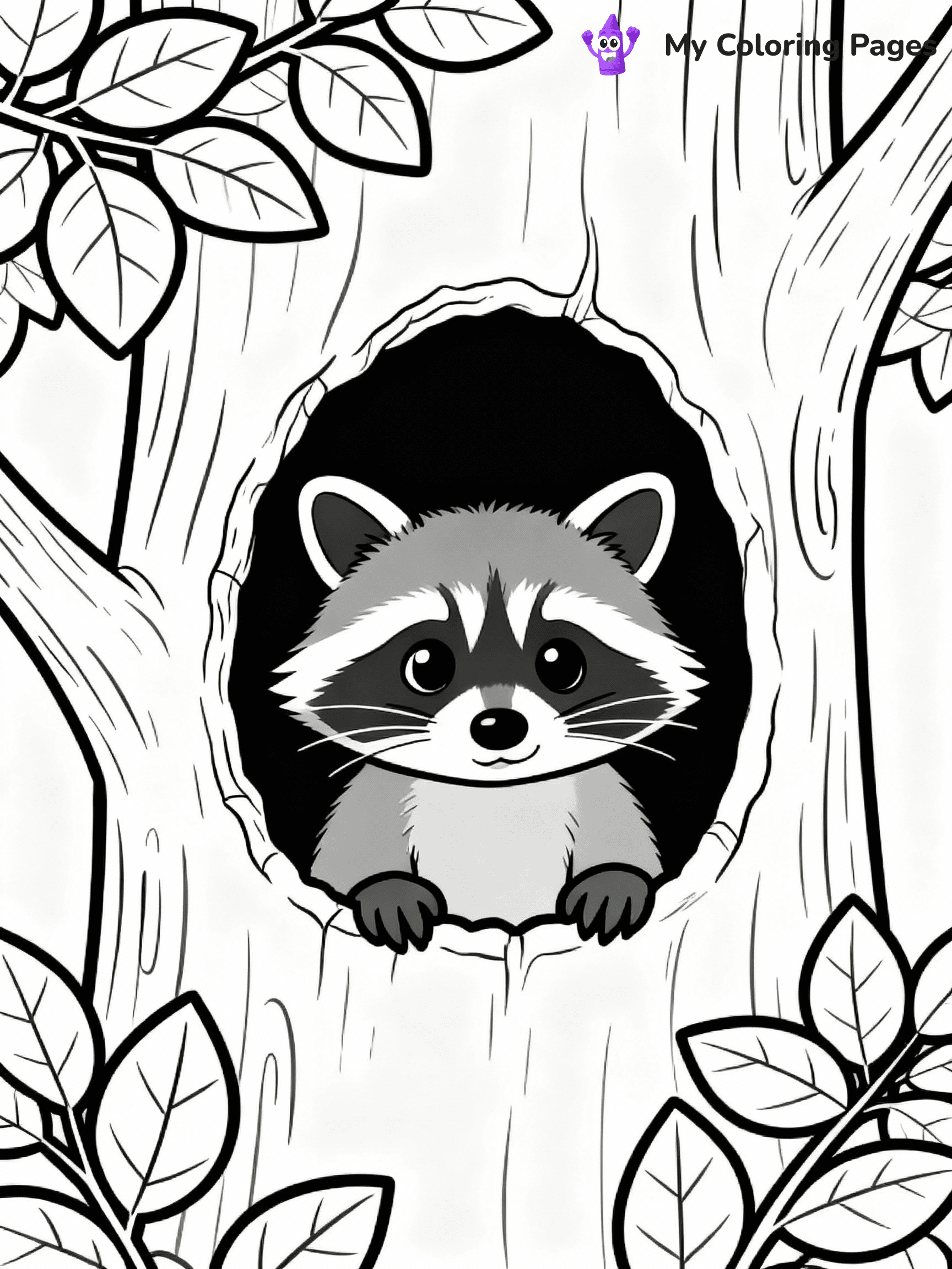Raccoon Coloring Pages - 18