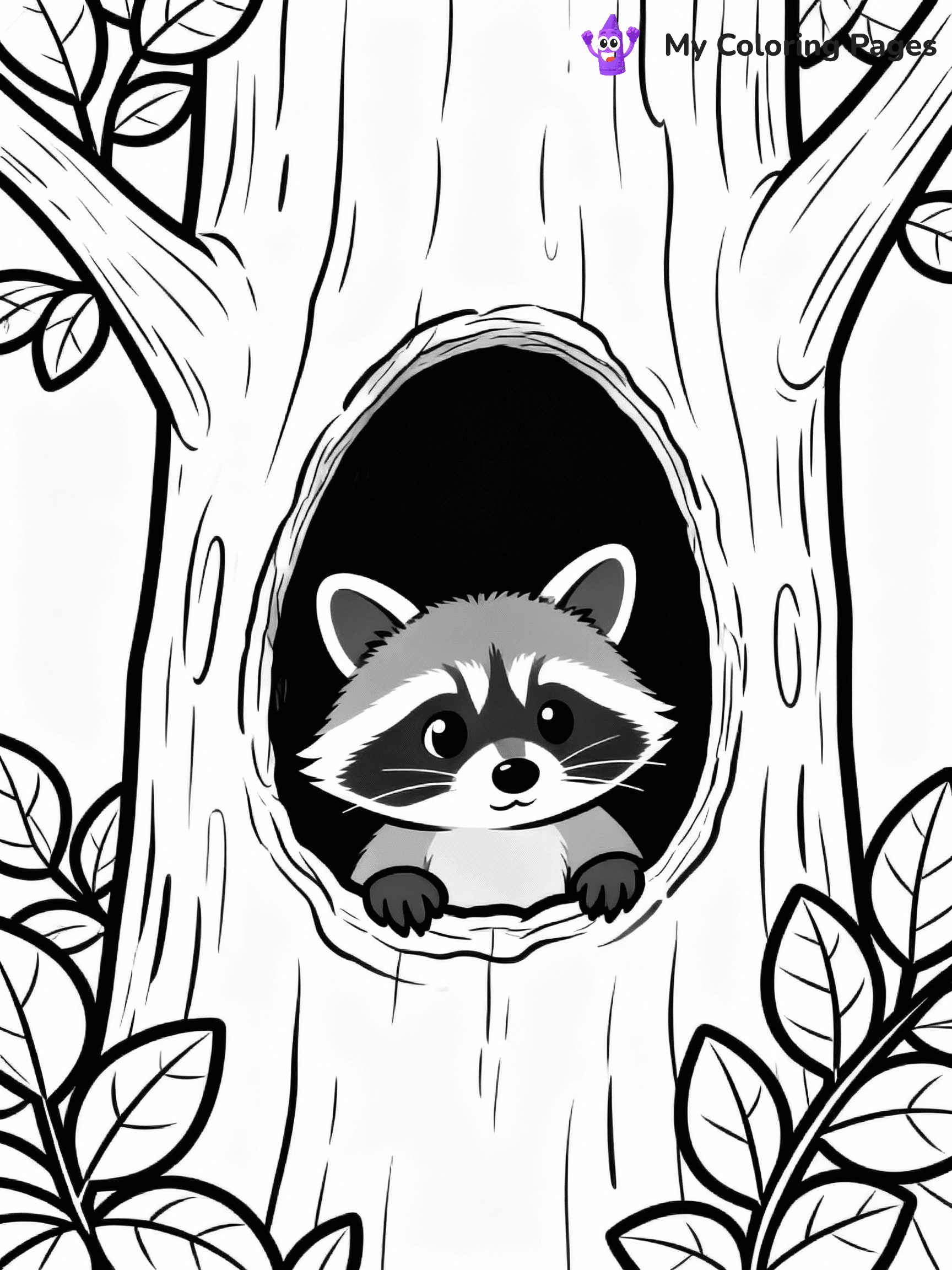 Raccoon Coloring Pages - 16