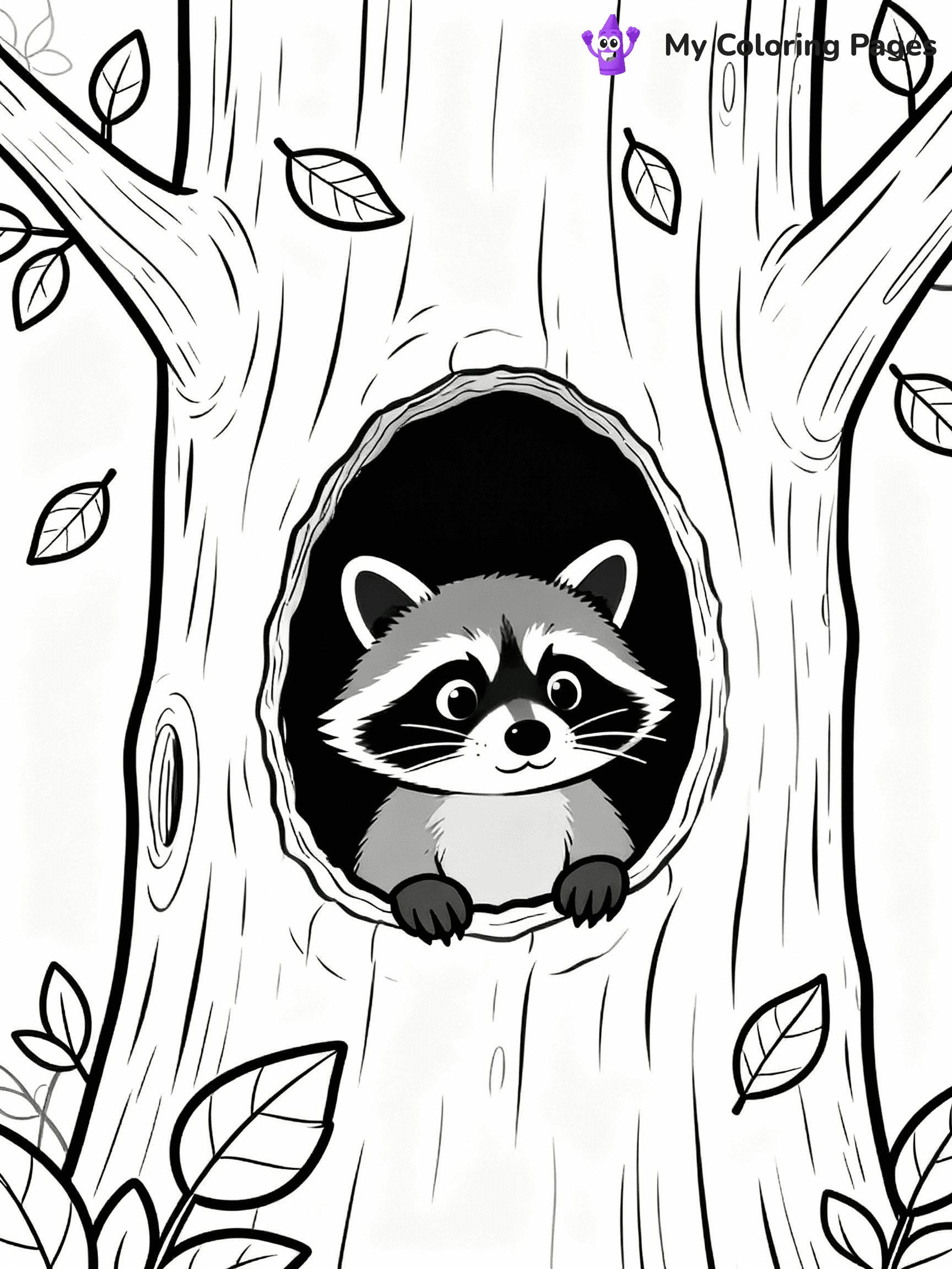 Raccoon Coloring Pages - 13