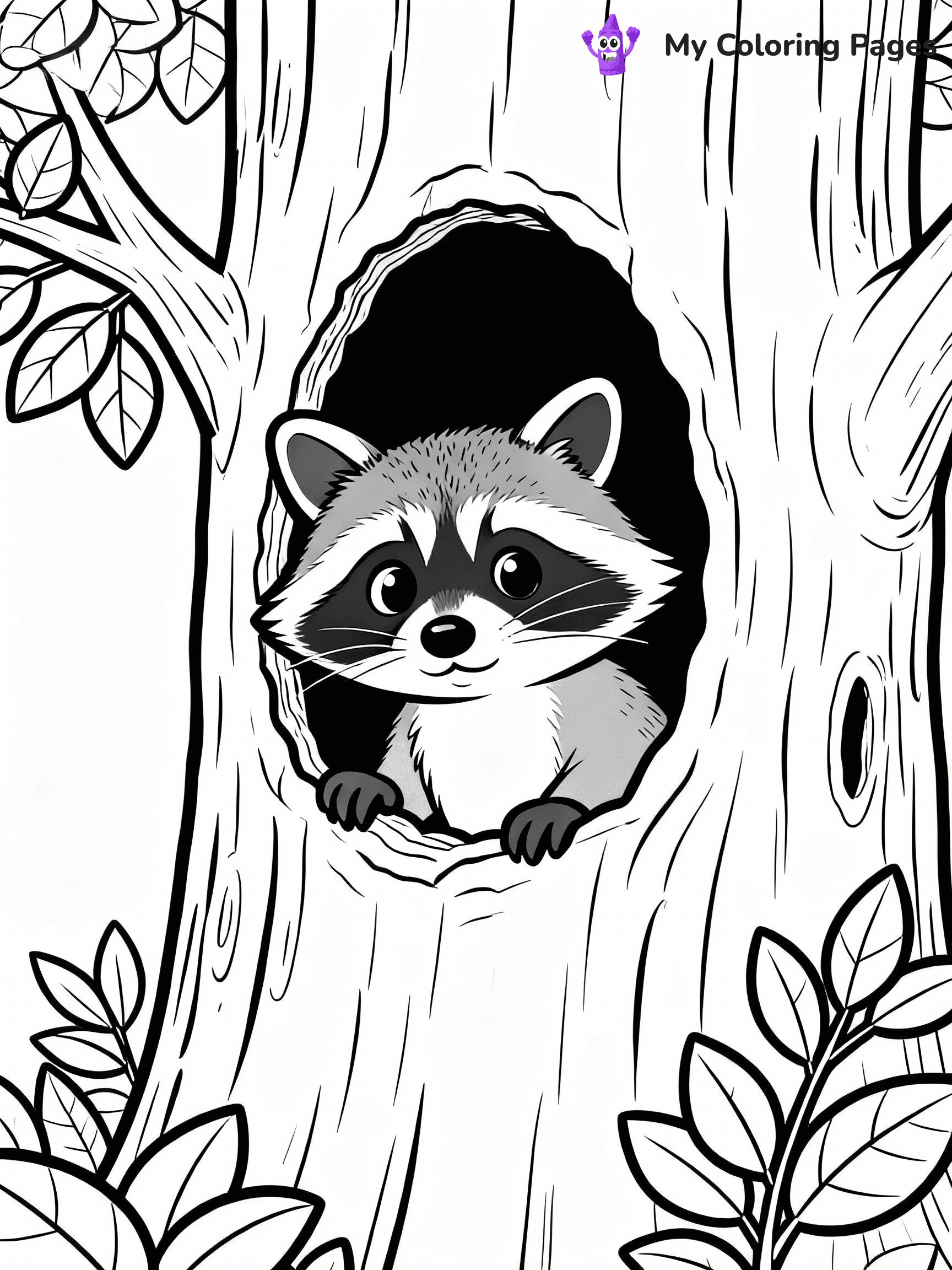 Raccoon Coloring Pages - 11