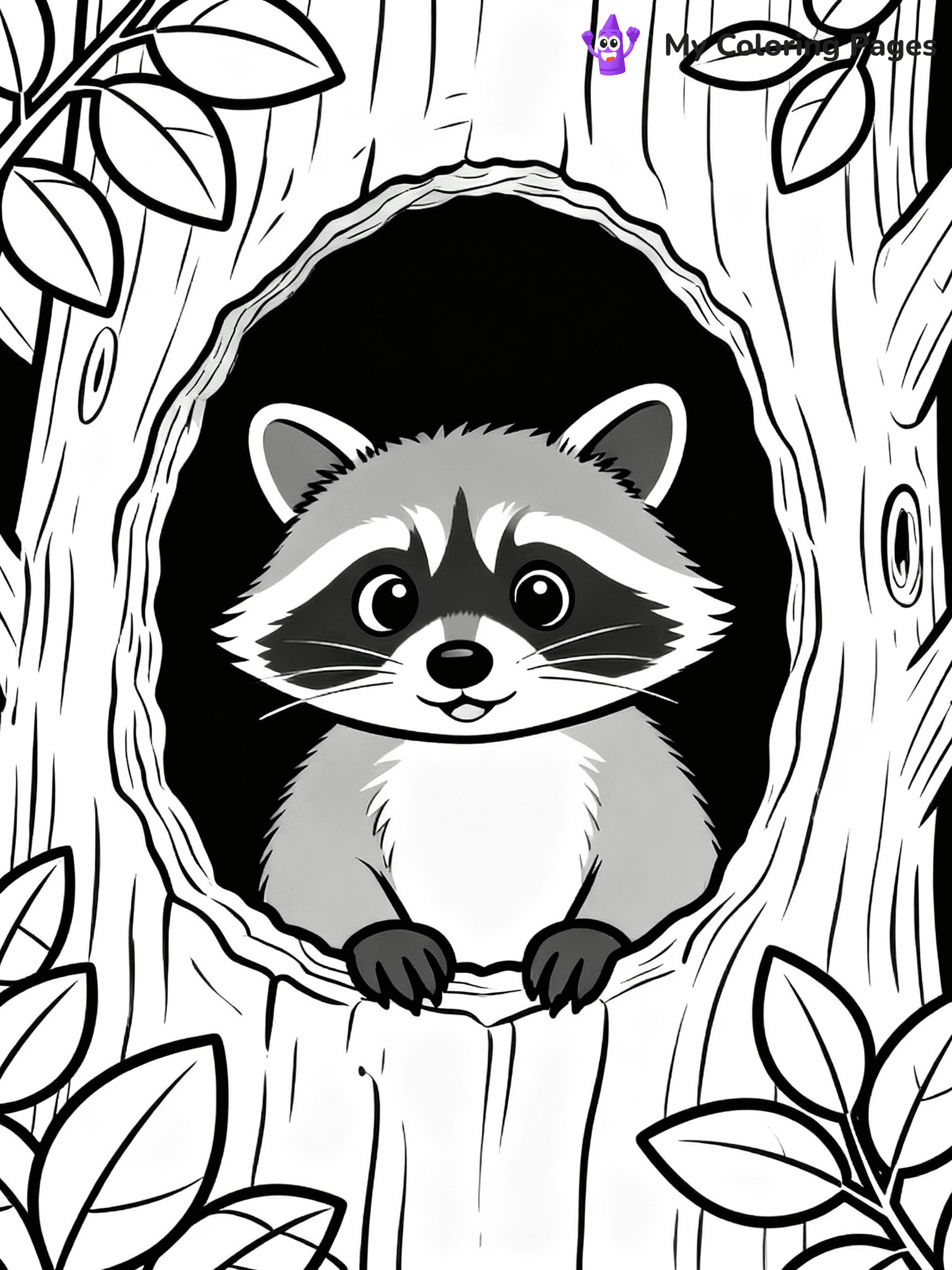 Raccoon Coloring Pages - 10
