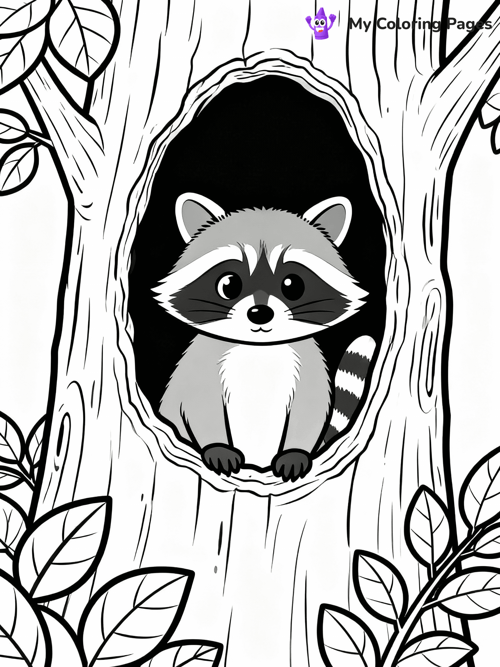 Raccoon Coloring Pages - 8