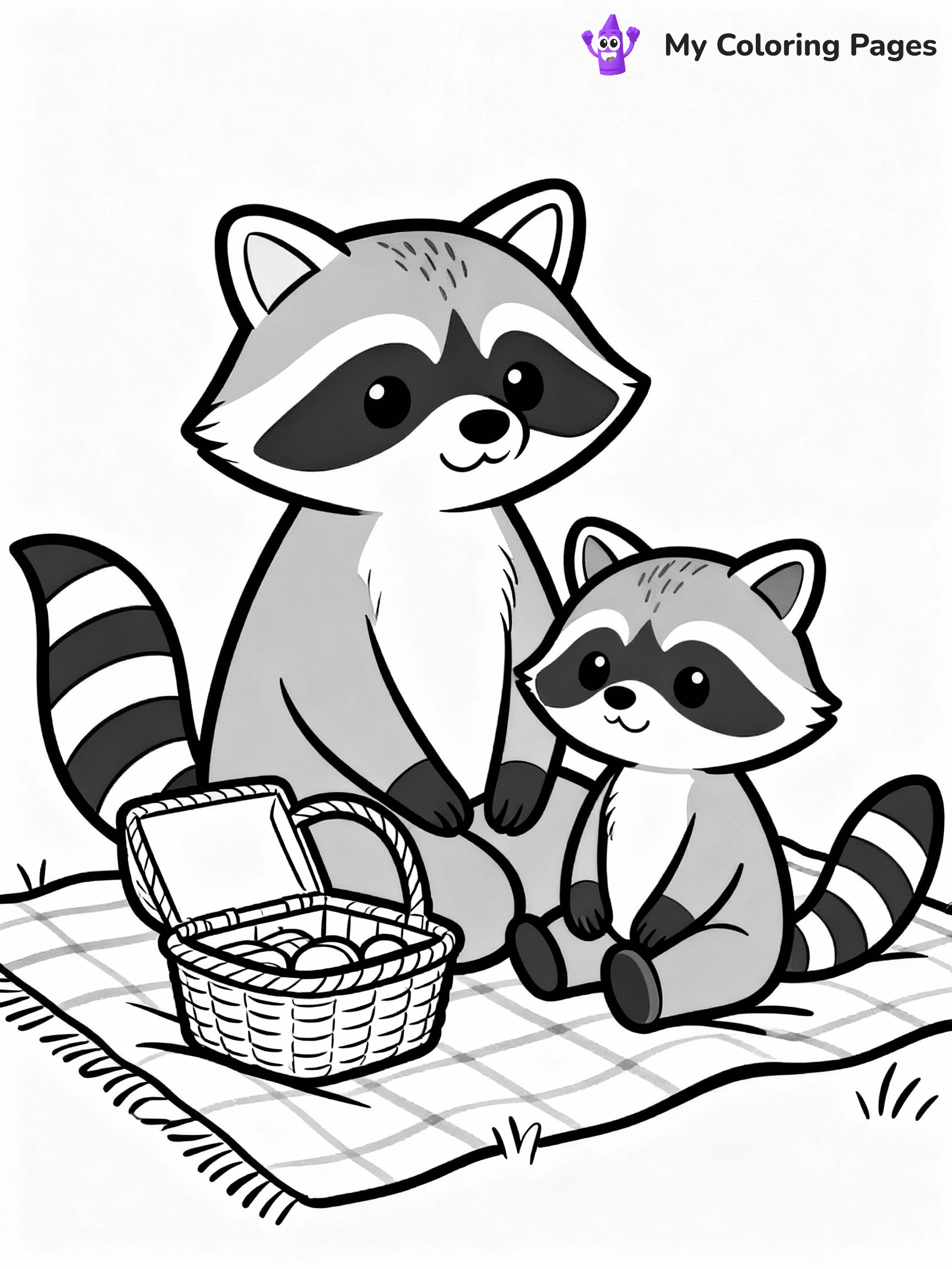 Raccoon Coloring Pages - 4