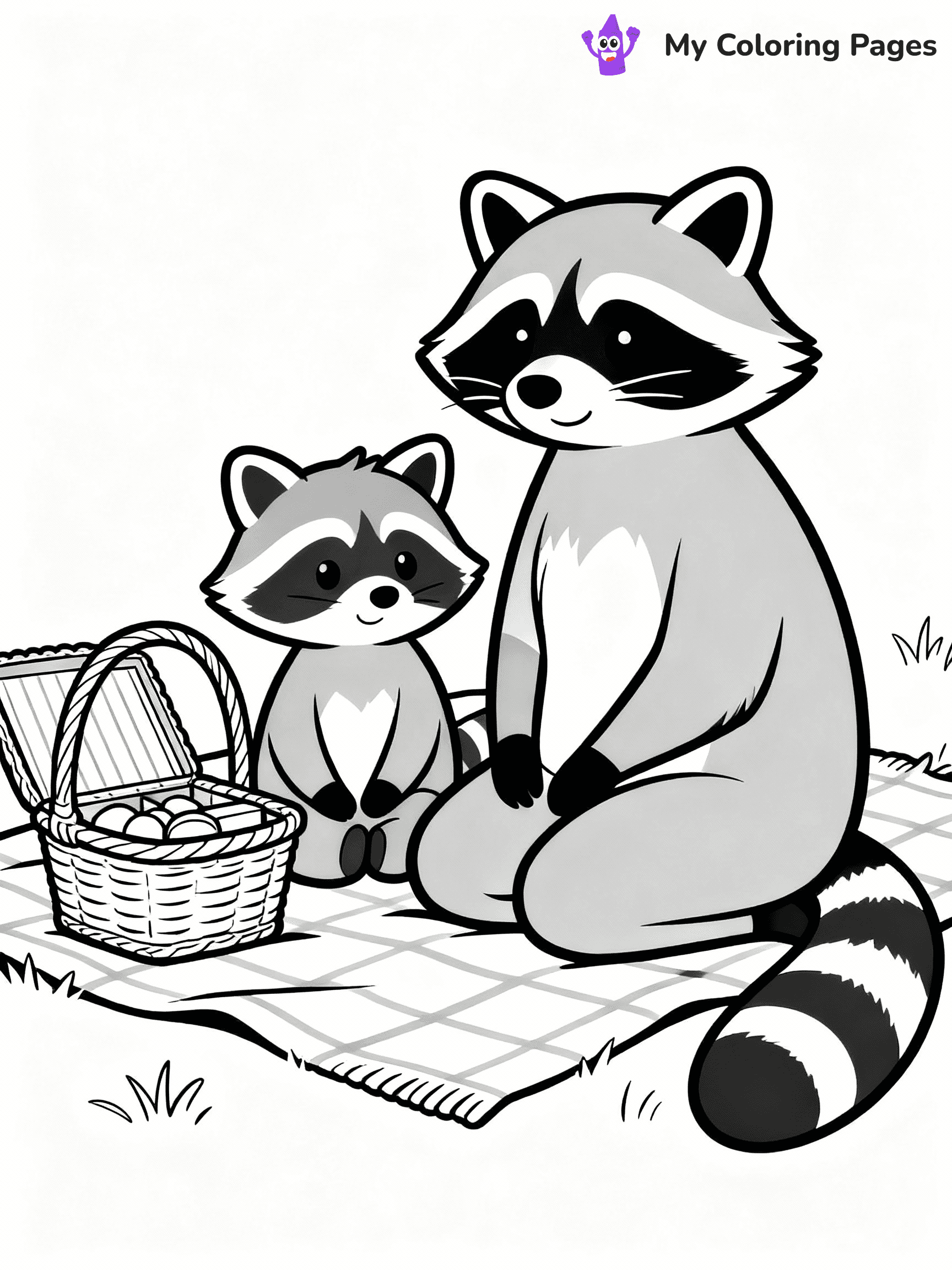 Raccoon Coloring Pages - 2