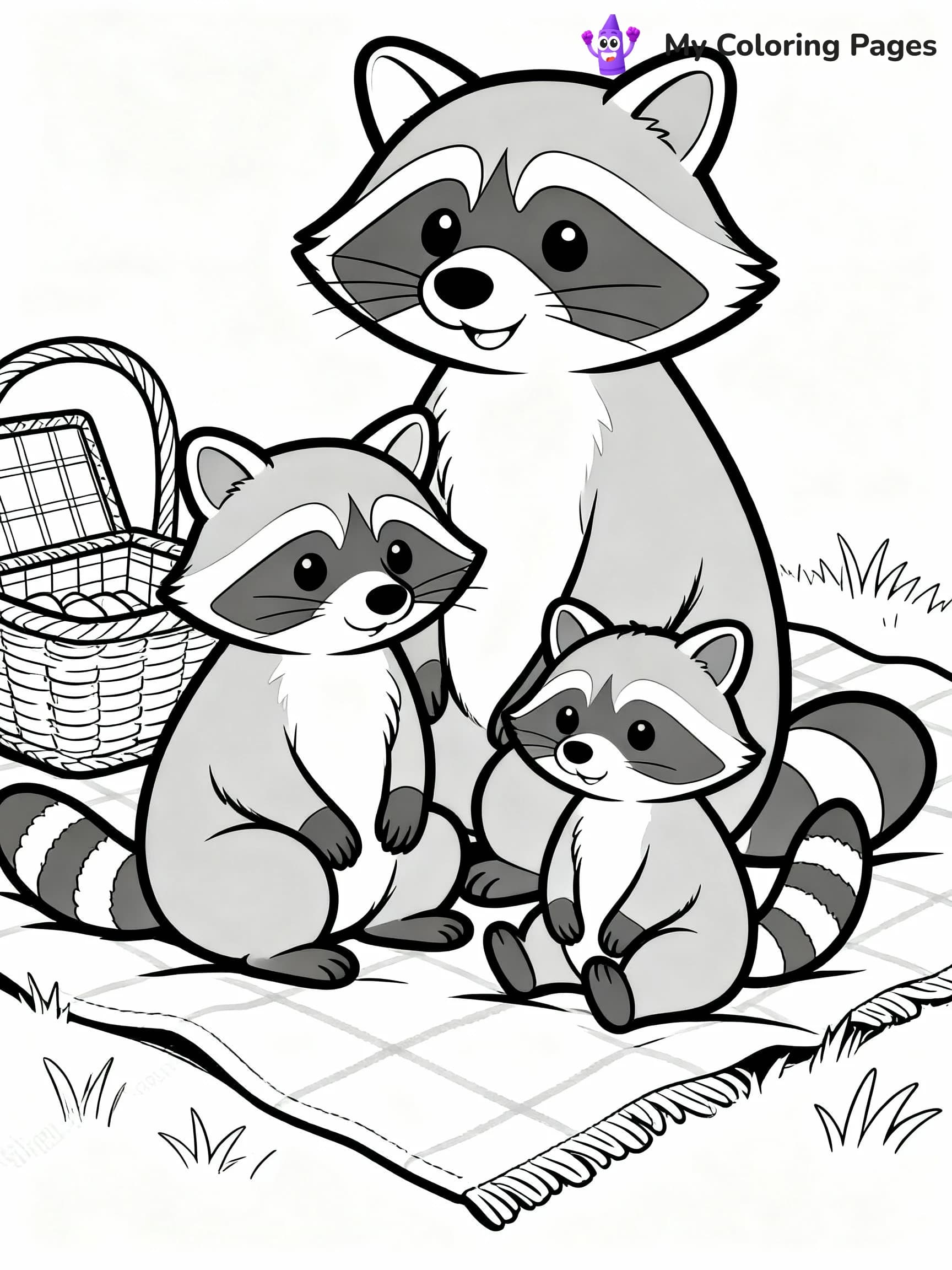 Raccoon Coloring Pages - 1