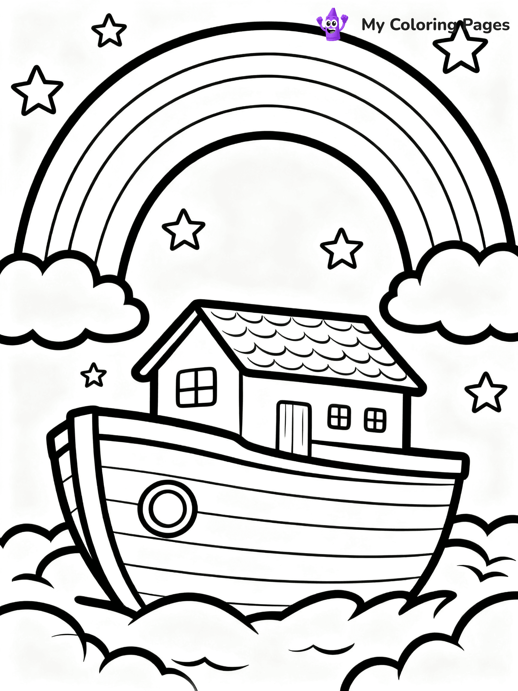 Preschool Noah's Ark Coloring Pages - 33