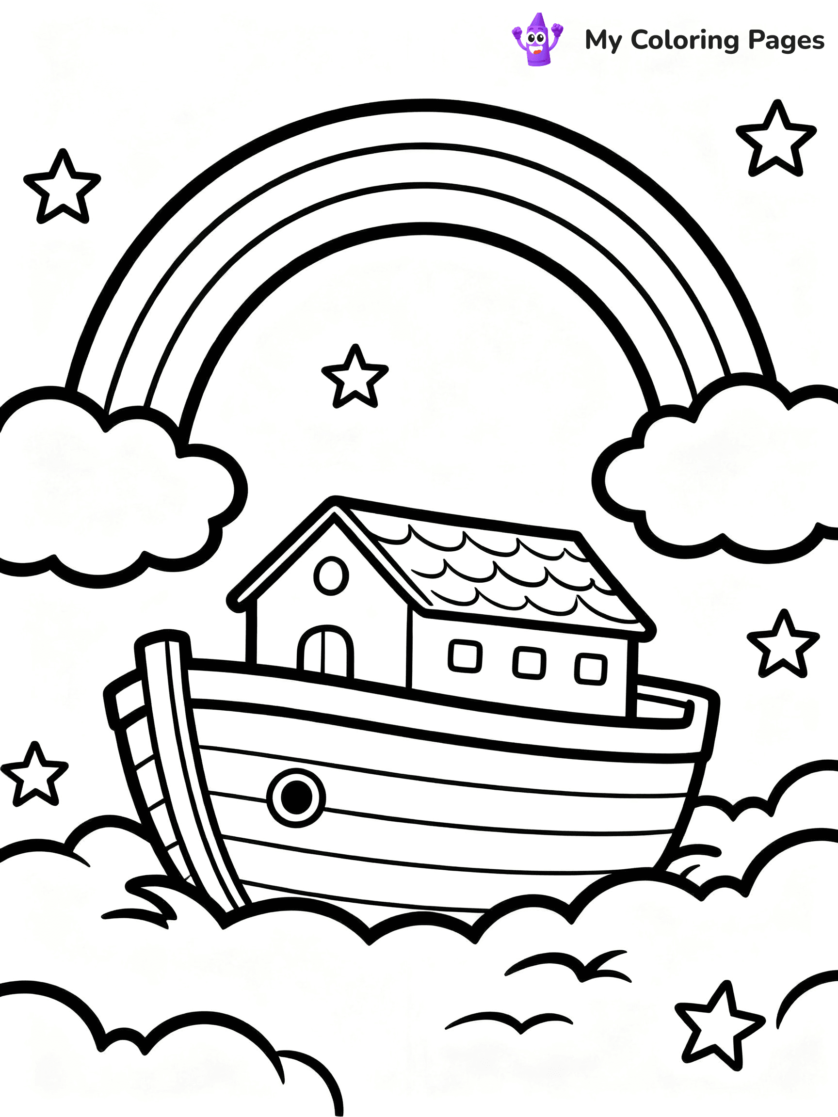 Preschool Noah's Ark Coloring Pages - 32