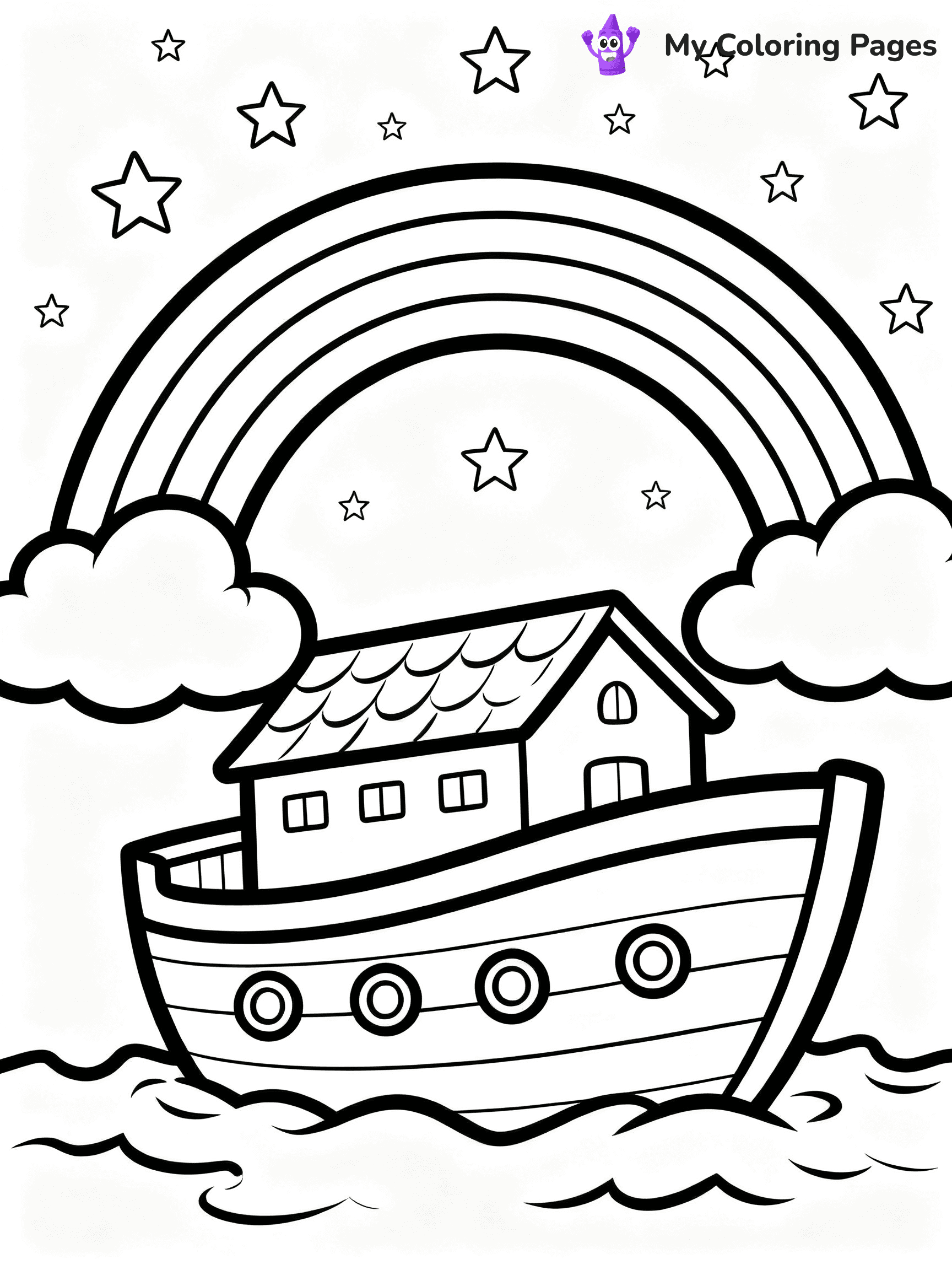 Preschool Noah's Ark Coloring Pages - 31