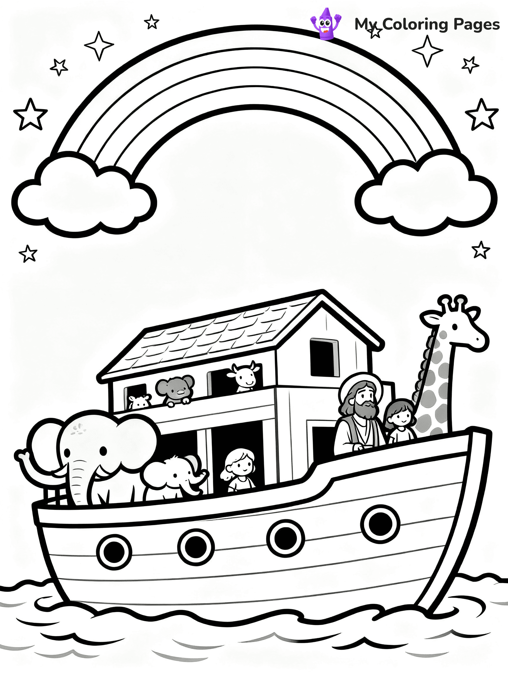 Preschool Noah's Ark Coloring Pages - 30
