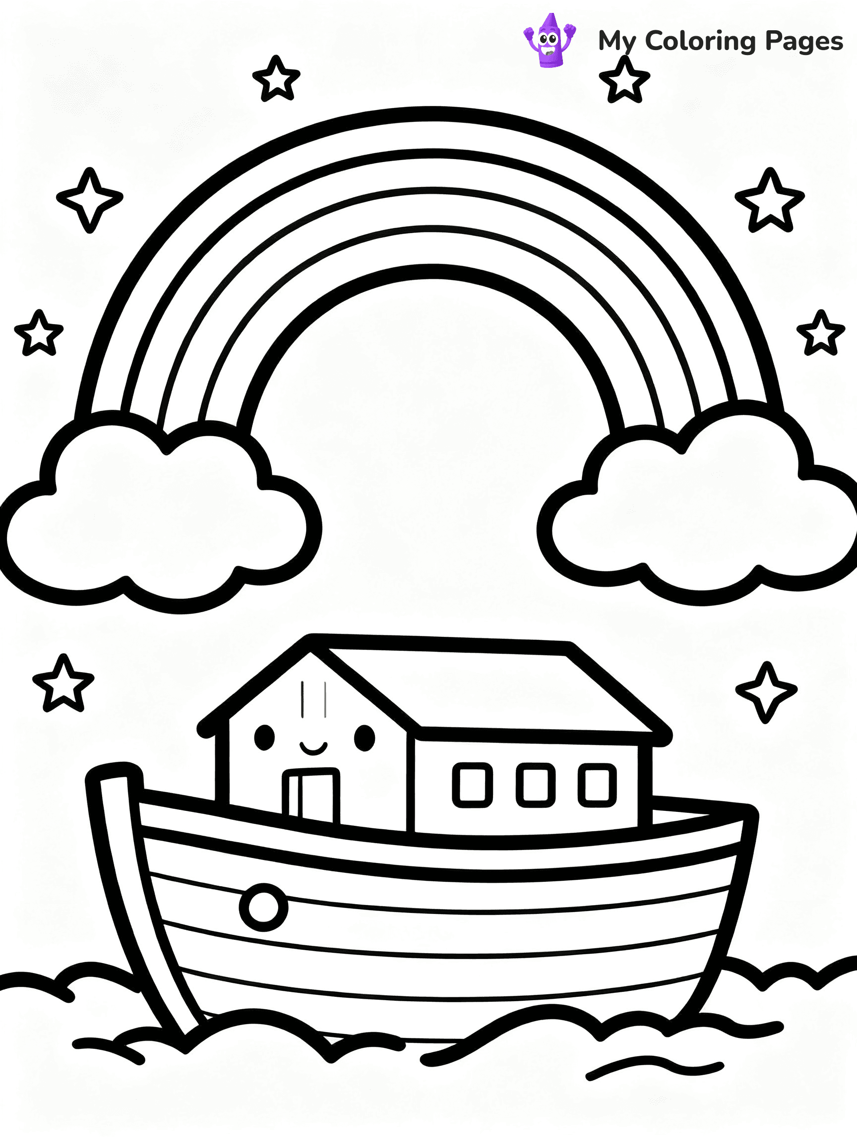 Preschool Noah's Ark Coloring Pages - 28