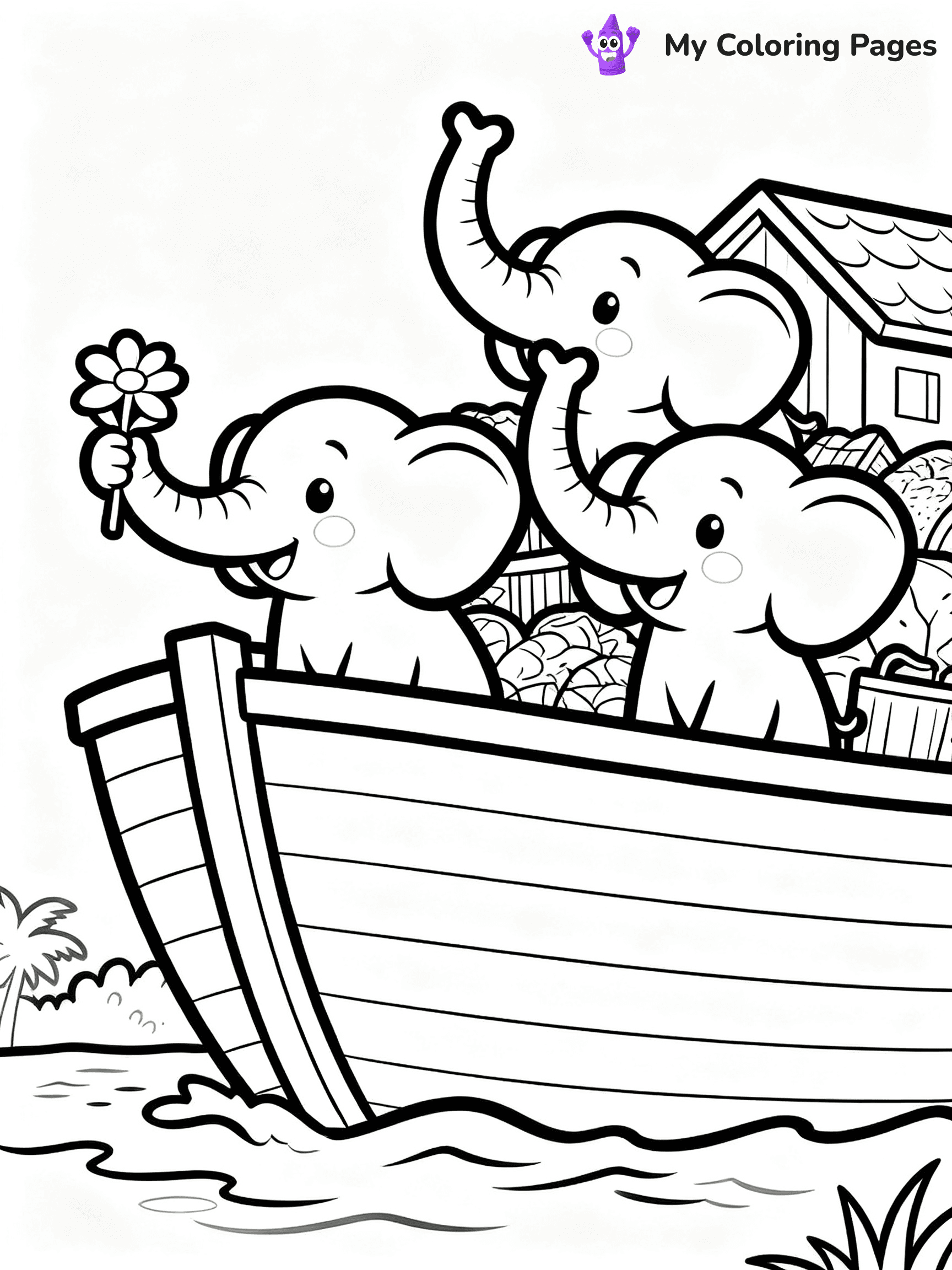 Preschool Noah's Ark Coloring Pages - 21
