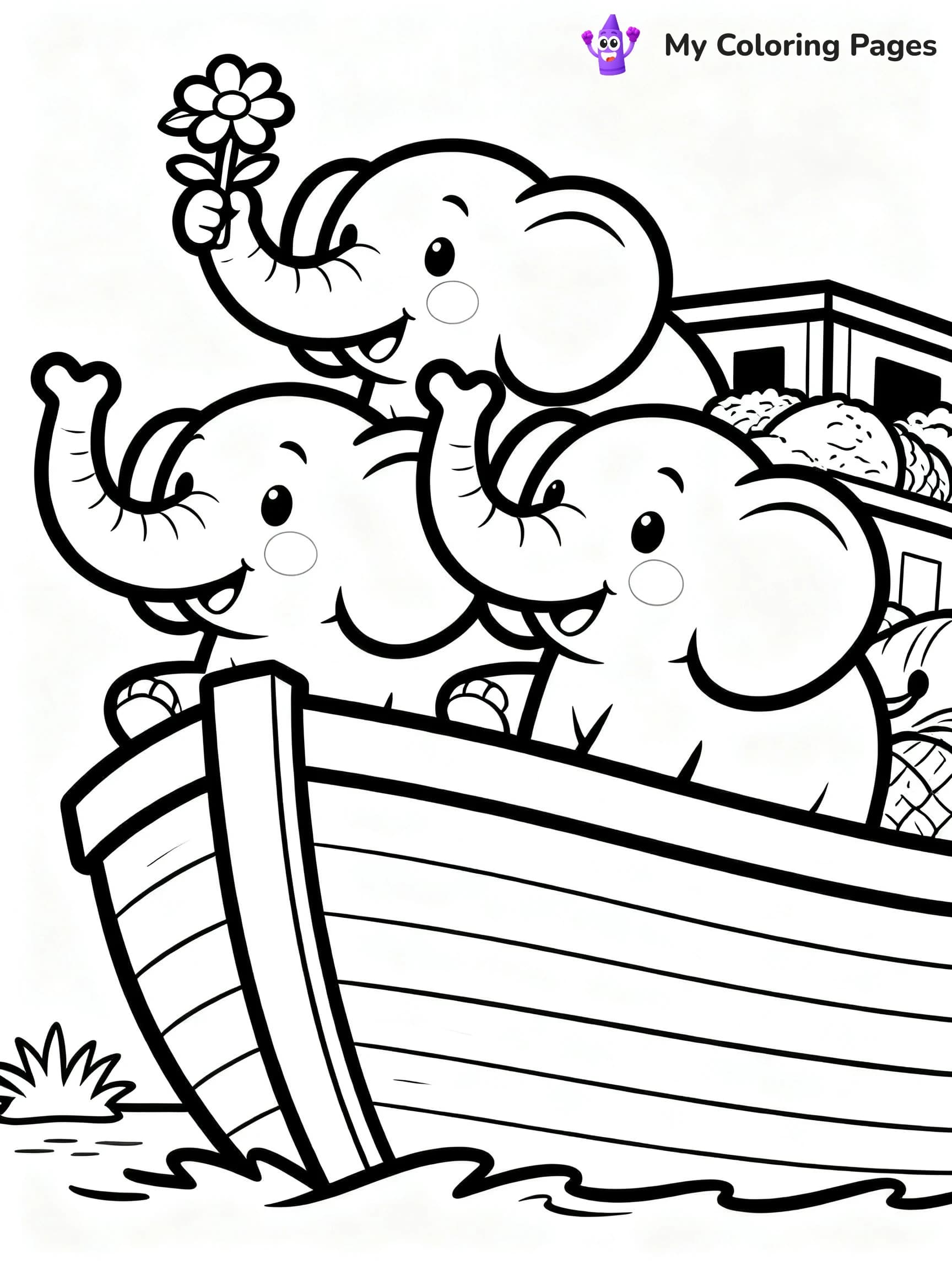 Preschool Noah's Ark Coloring Pages - 20