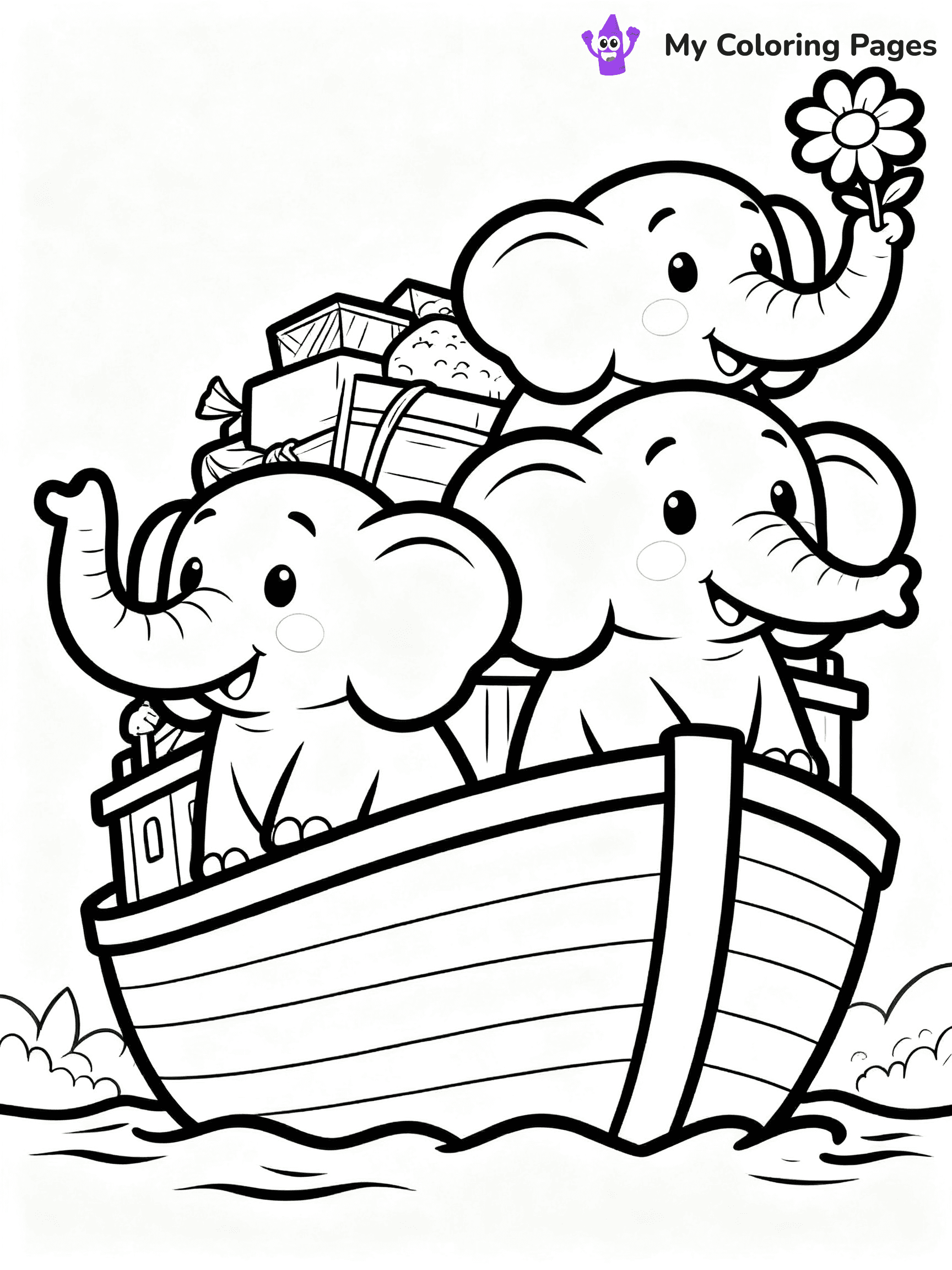 Preschool Noah's Ark Coloring Pages - 19