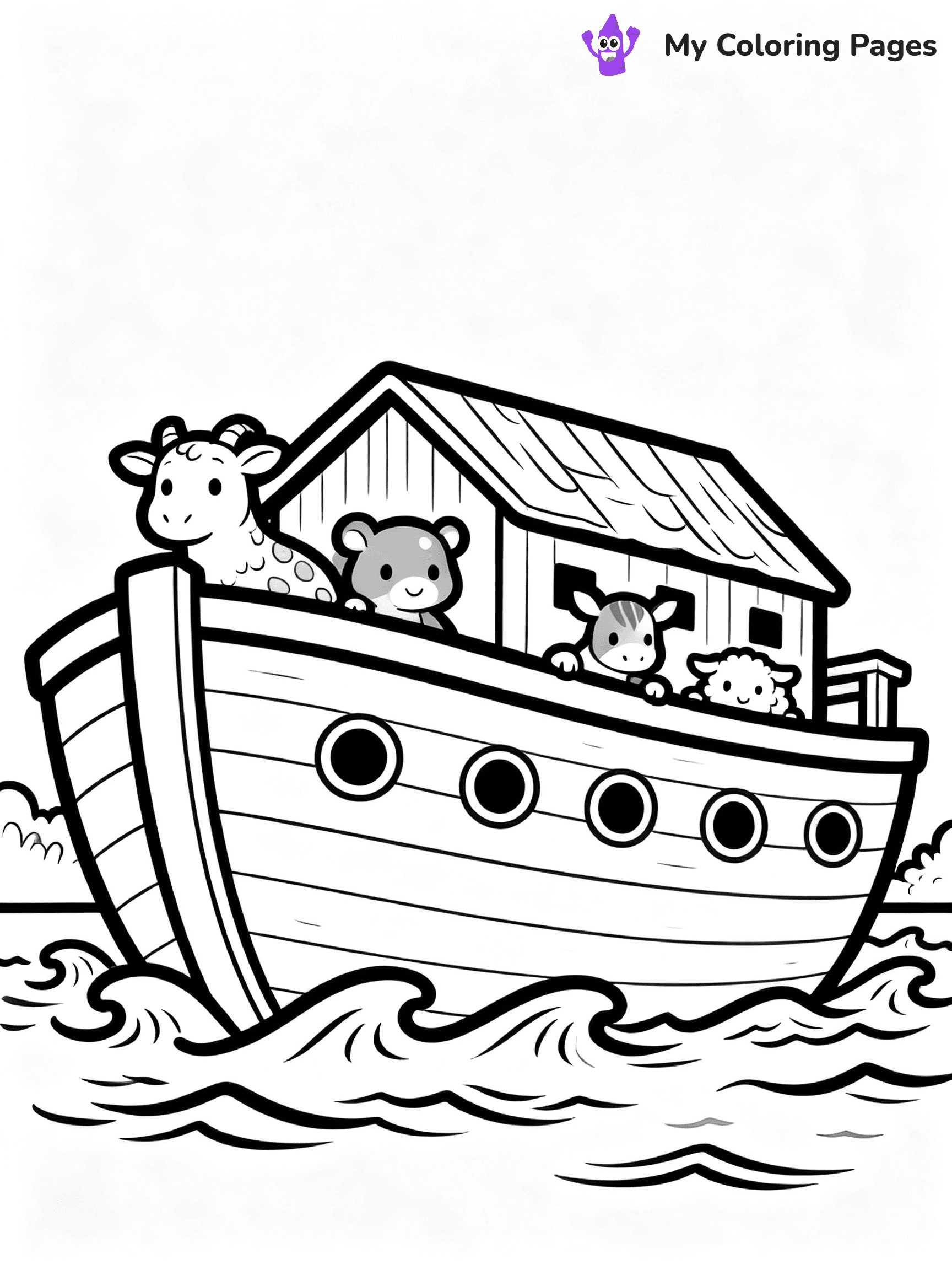Preschool Noah's Ark Coloring Pages - 17
