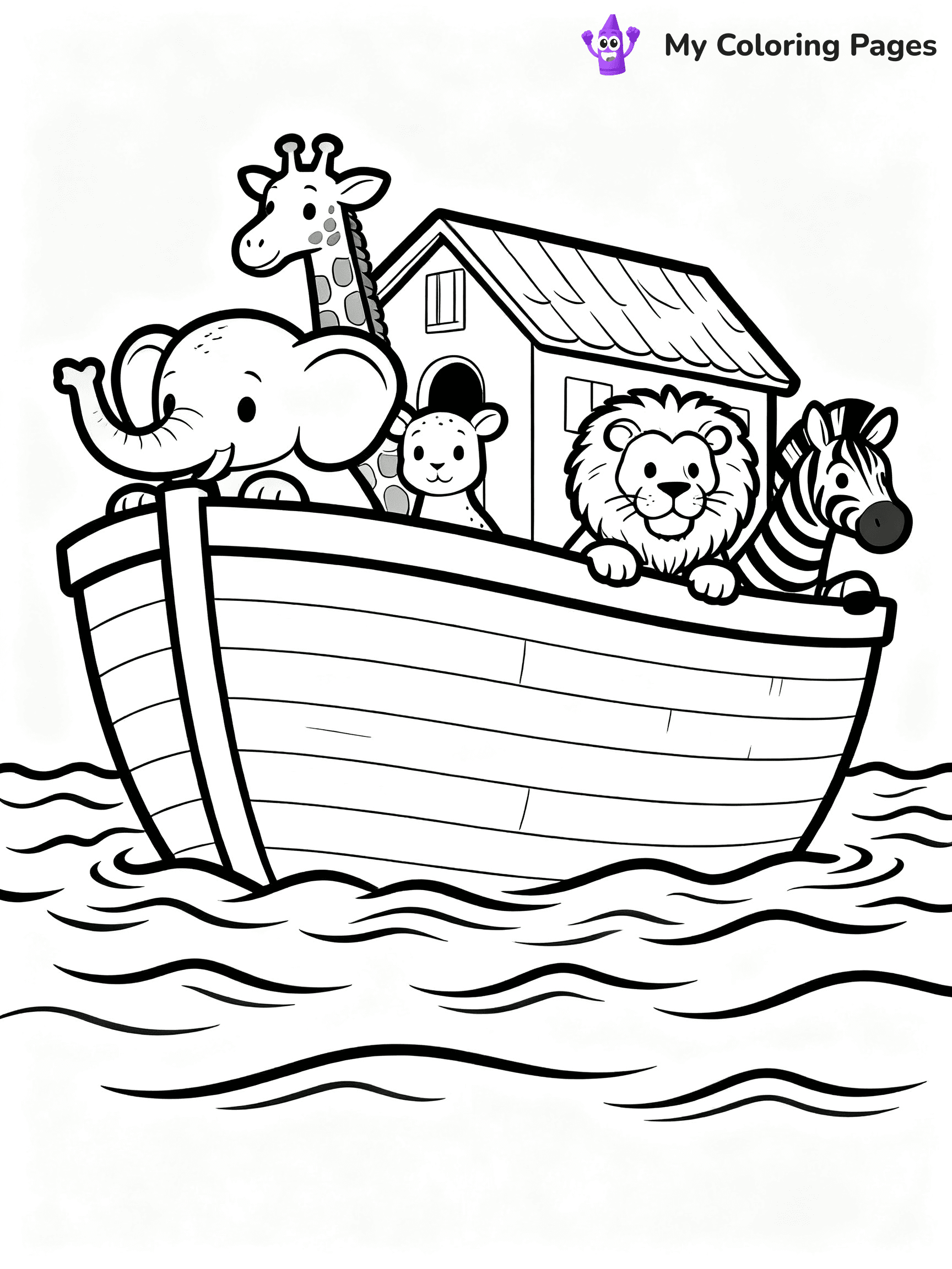 Preschool Noah's Ark Coloring Pages - 16