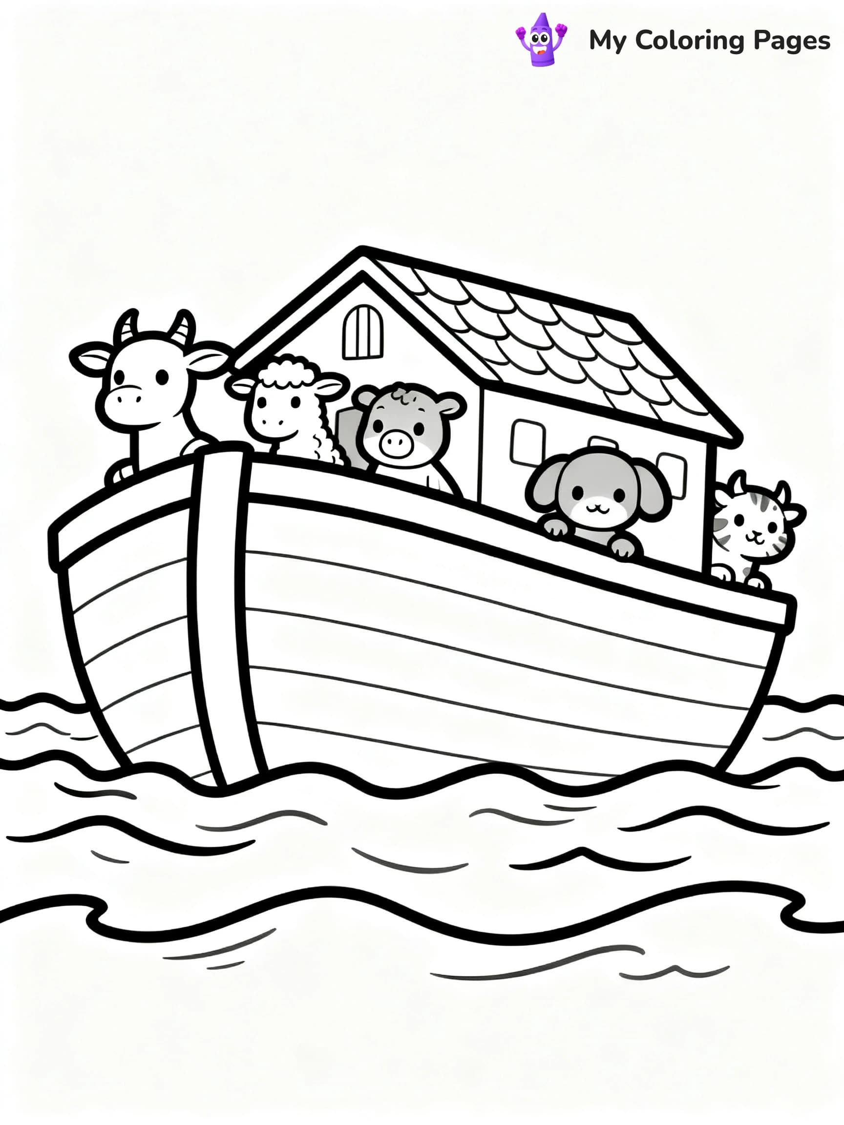 Preschool Noah's Ark Coloring Pages - 14