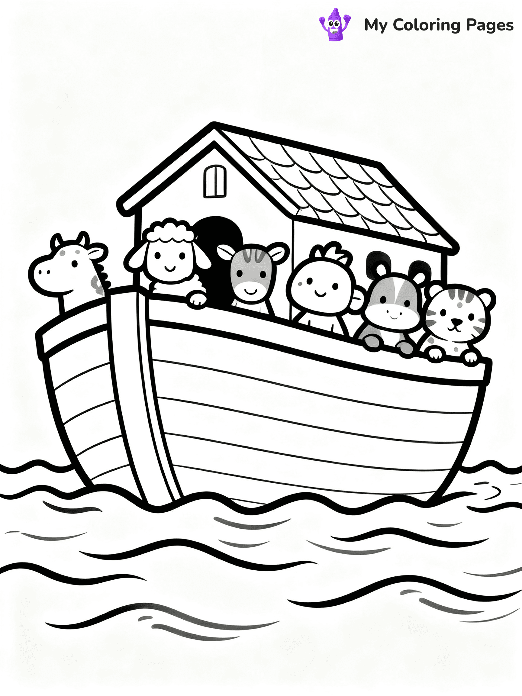 Preschool Noah's Ark Coloring Pages - 13