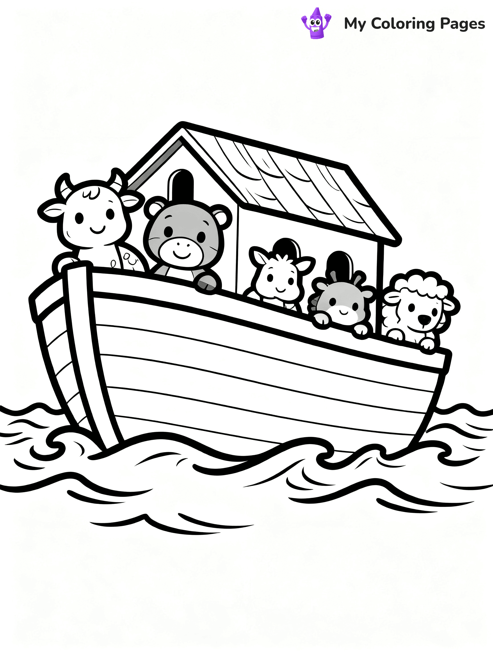 Preschool Noah's Ark Coloring Pages - 12