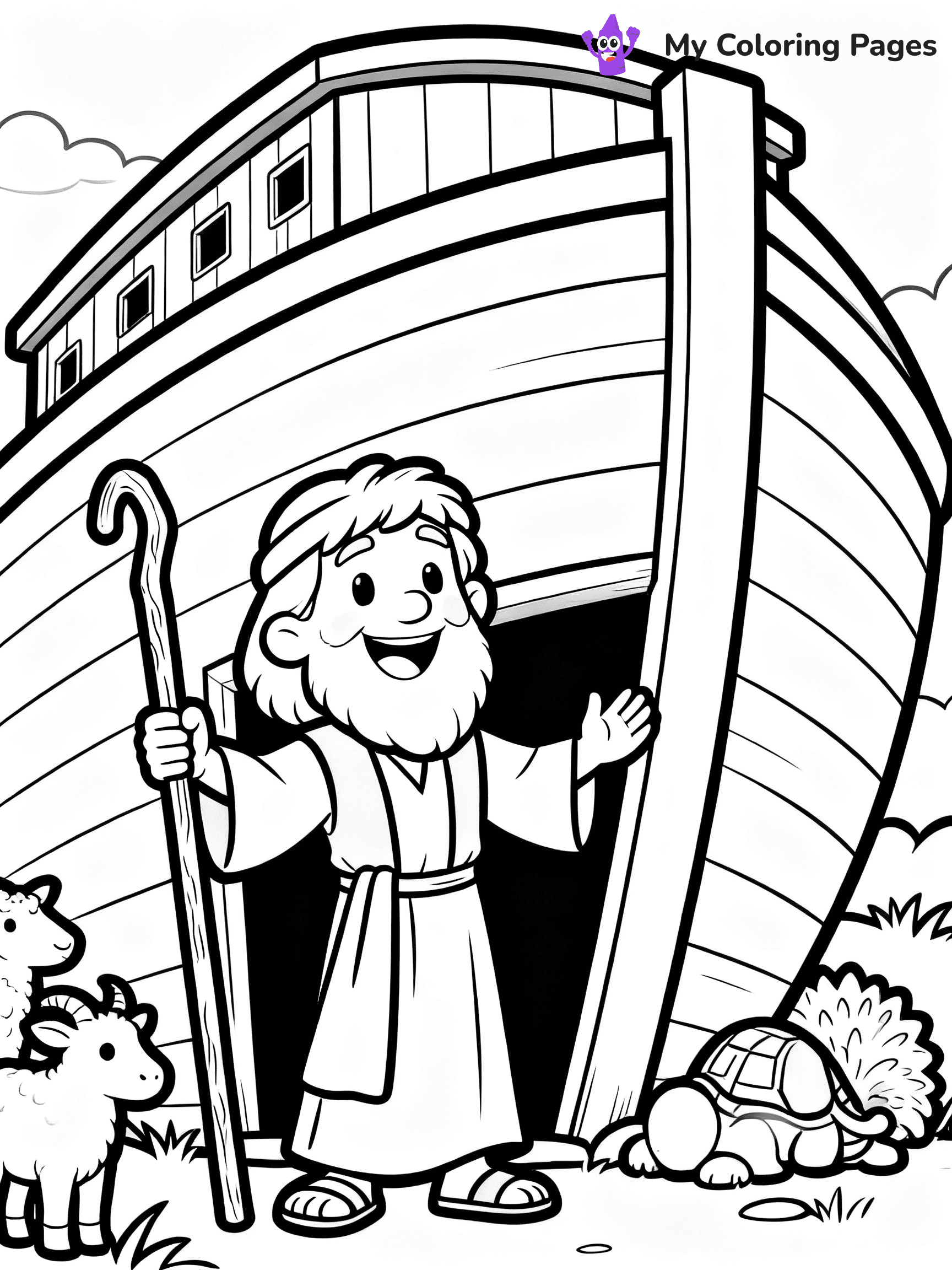 Preschool Noah's Ark Coloring Pages - 5