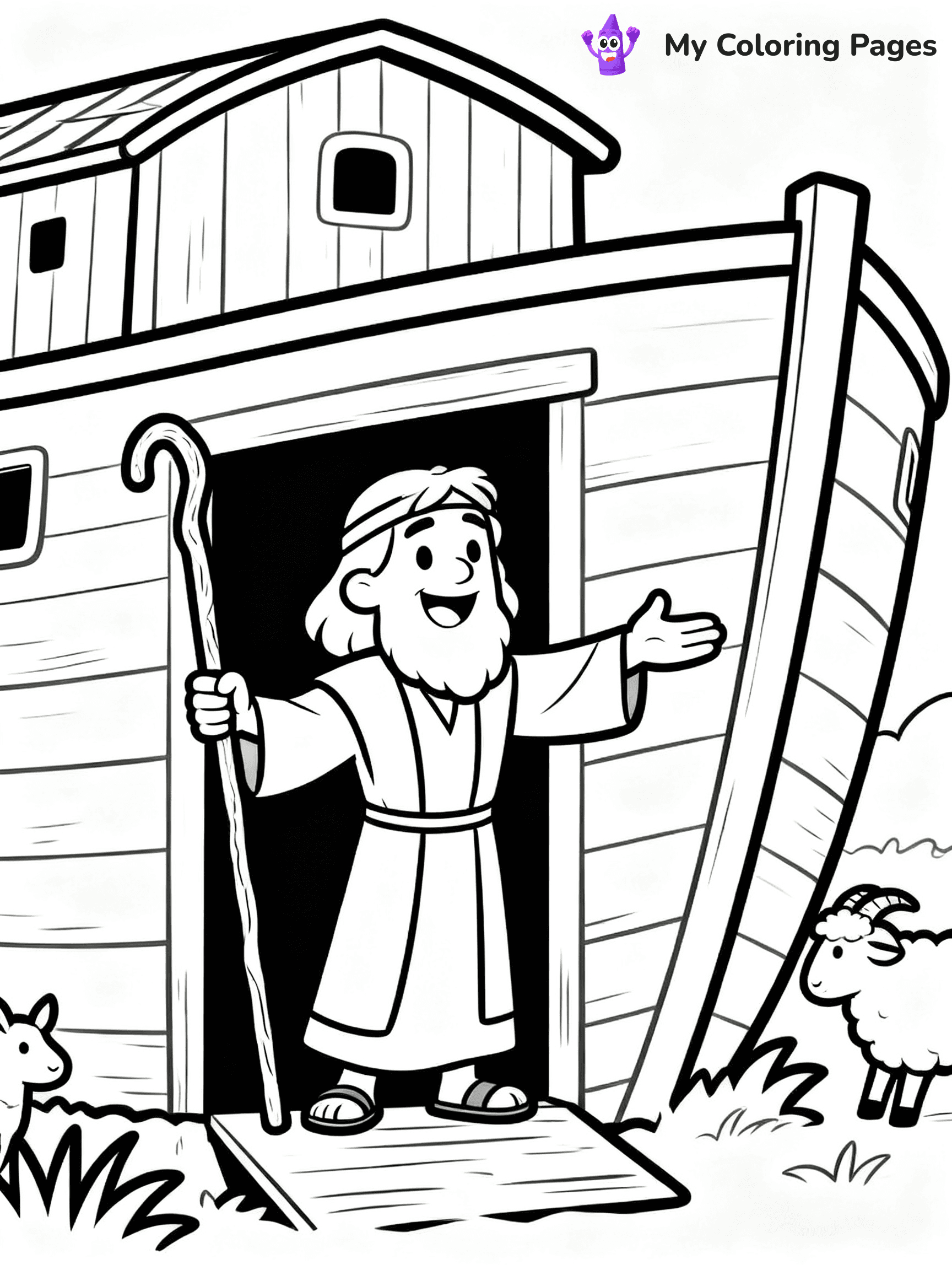 Preschool Noah's Ark Coloring Pages - 4