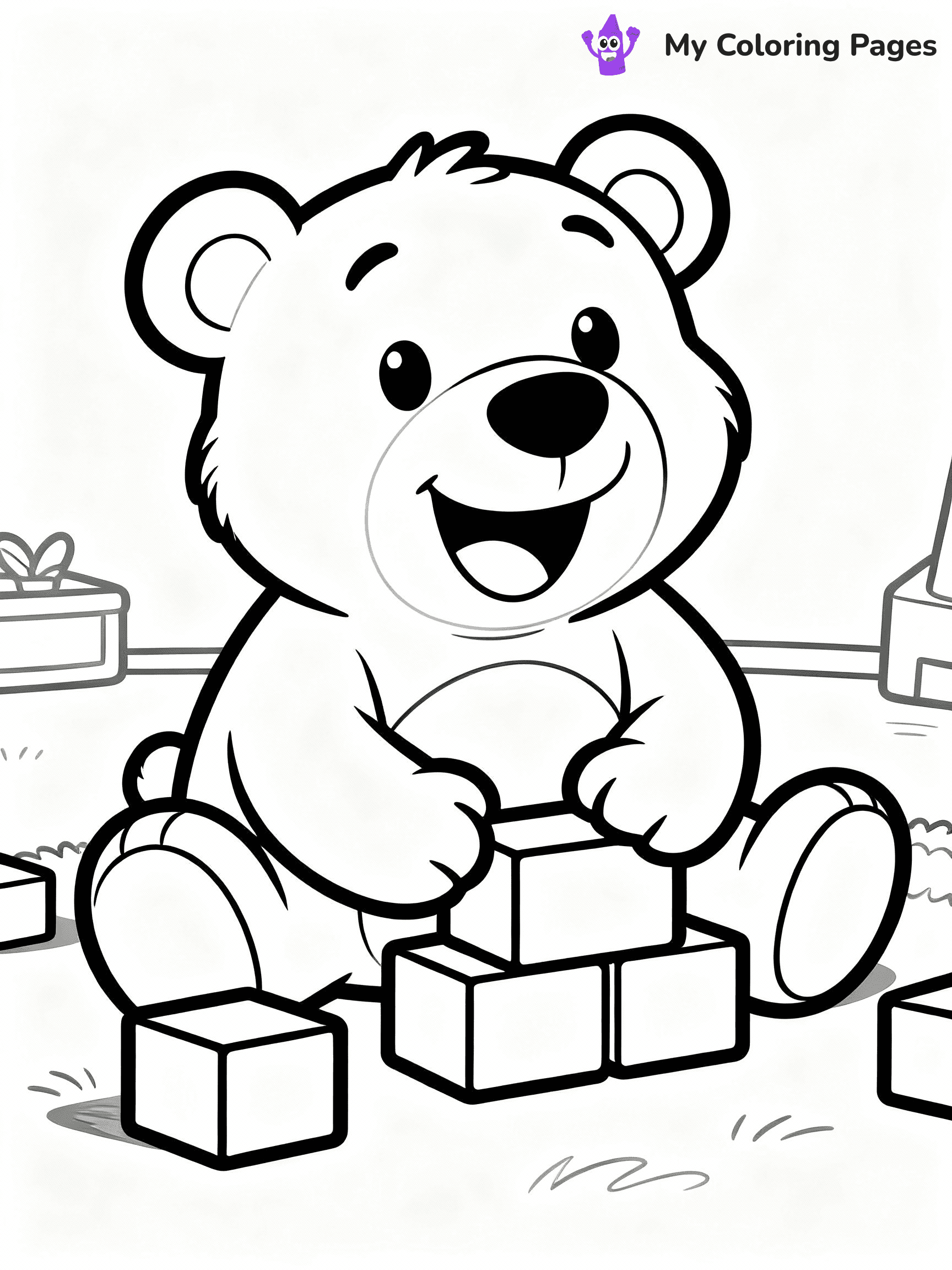 Teddy Bear Coloring Pages - 9