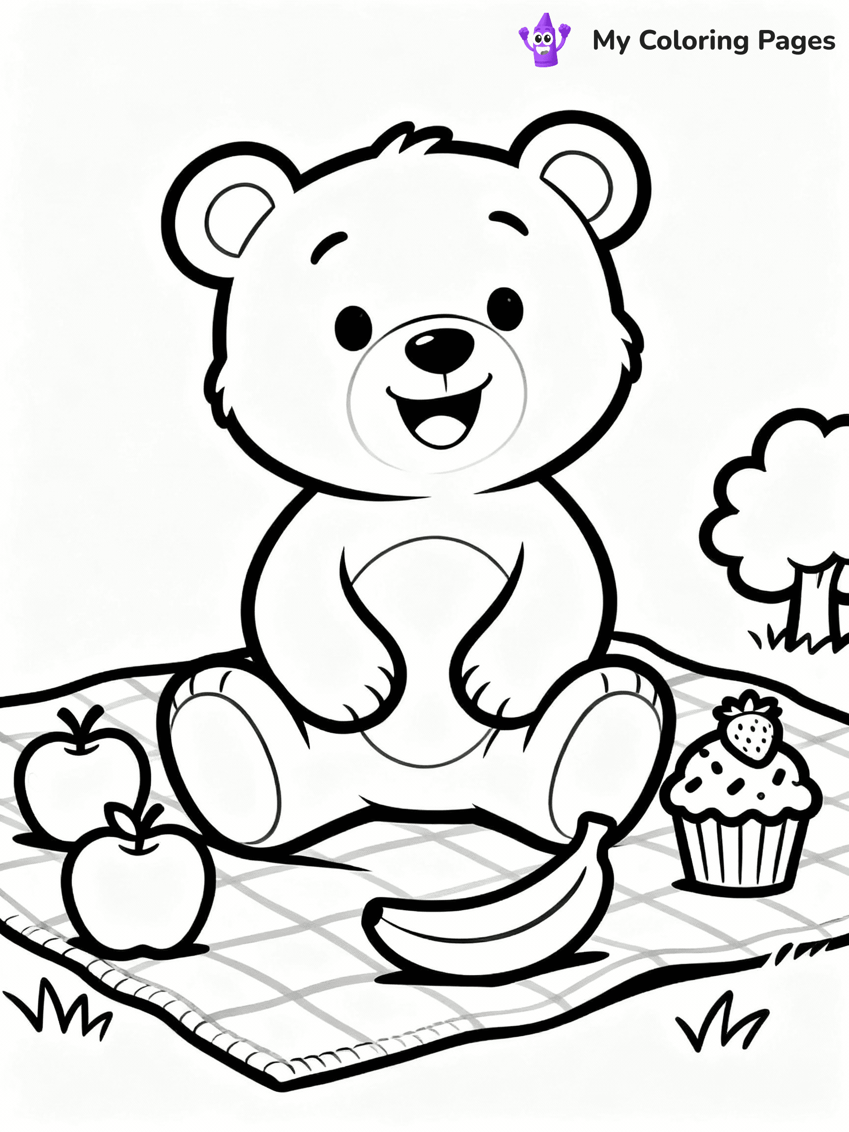 Teddy Bear Coloring Pages - 1