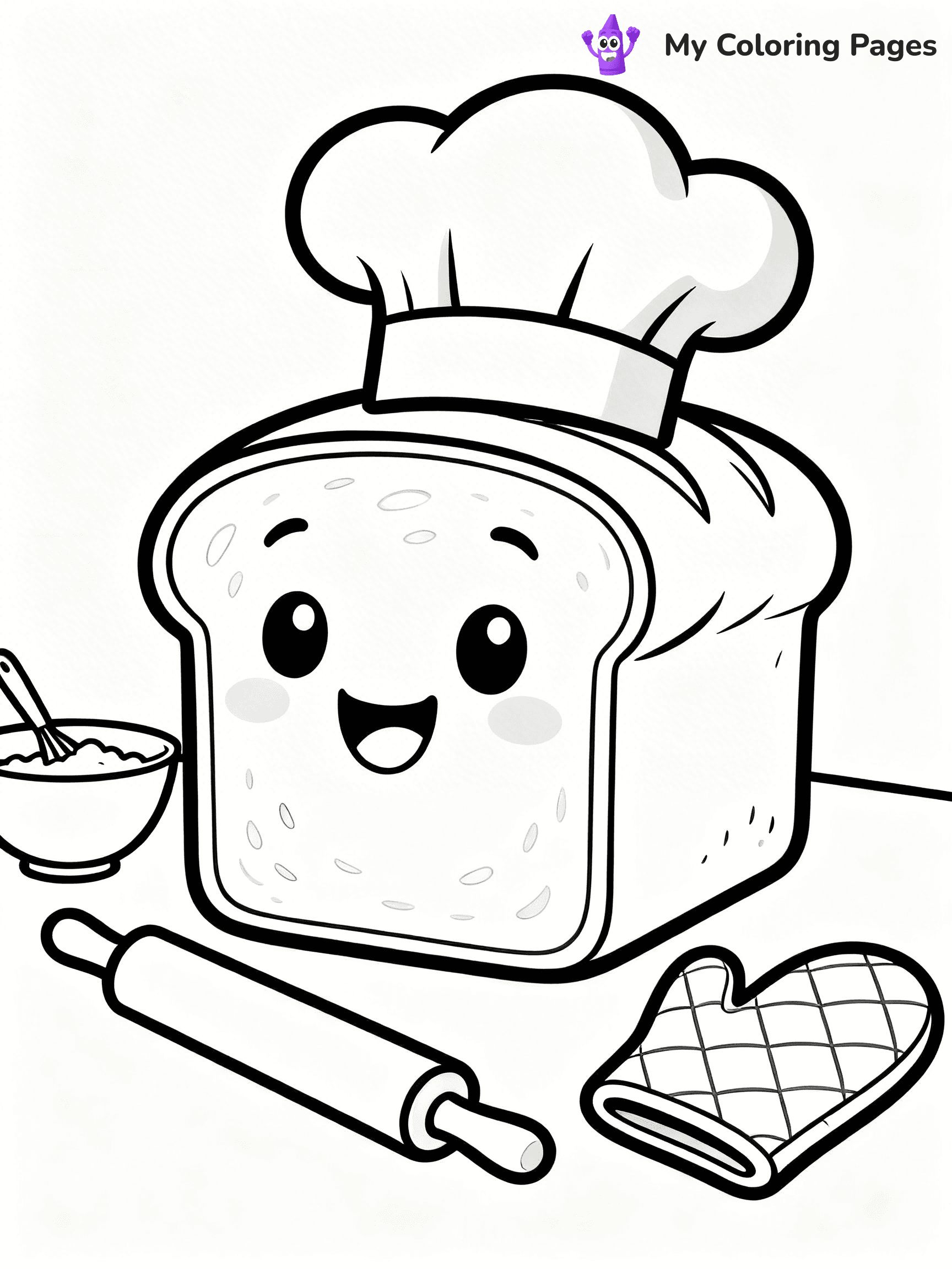 Bread Coloring Pages - 4