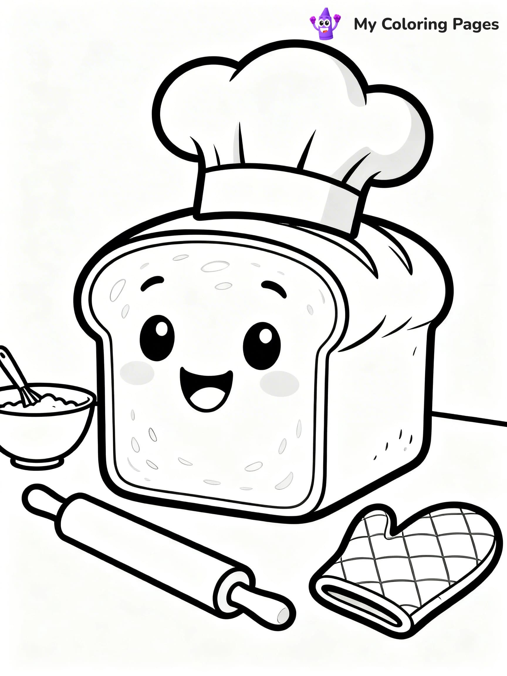 Bread Coloring Pages - 4