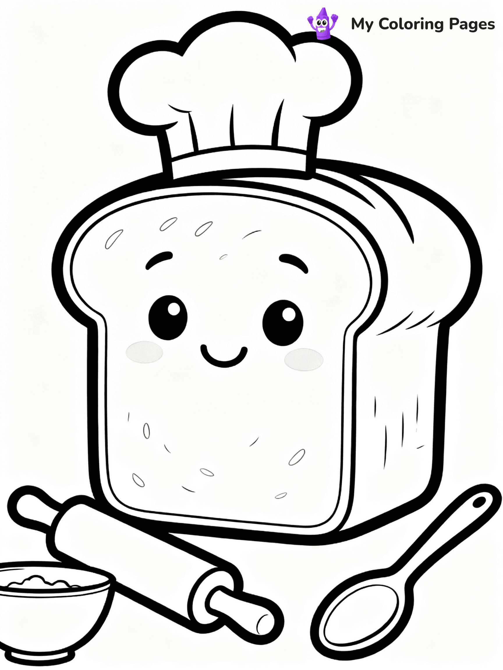 Bread Coloring Pages - 3