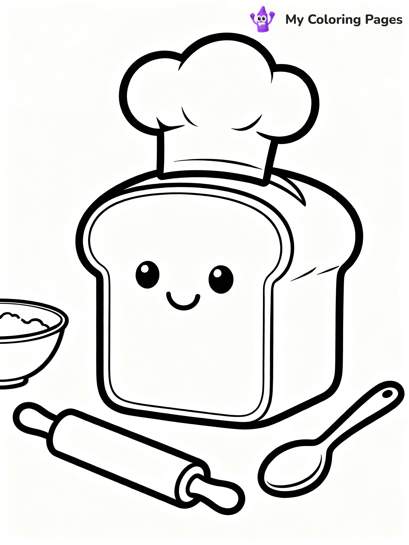 Bread Coloring Pages - 2