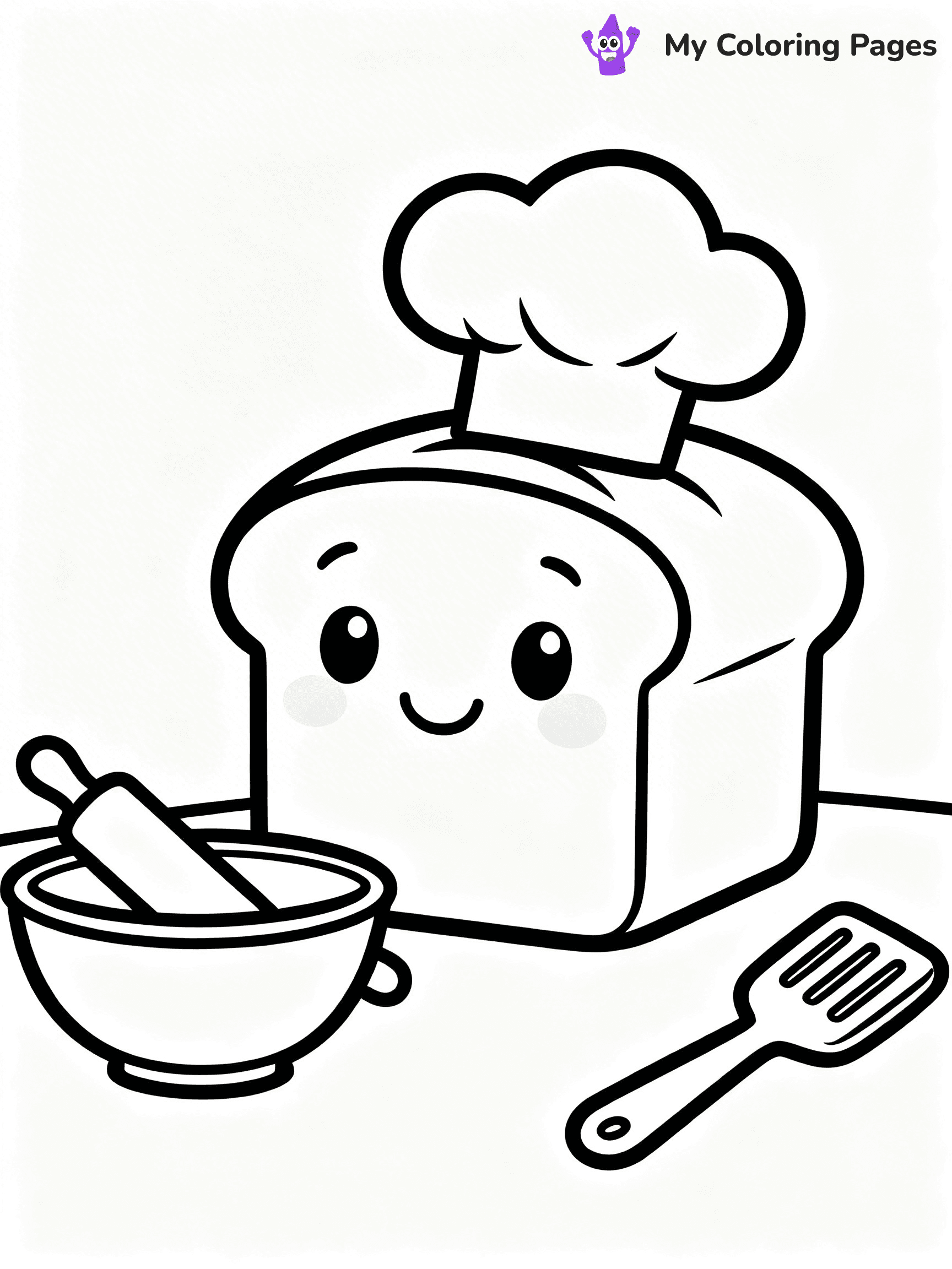 Bread Coloring Pages - 1