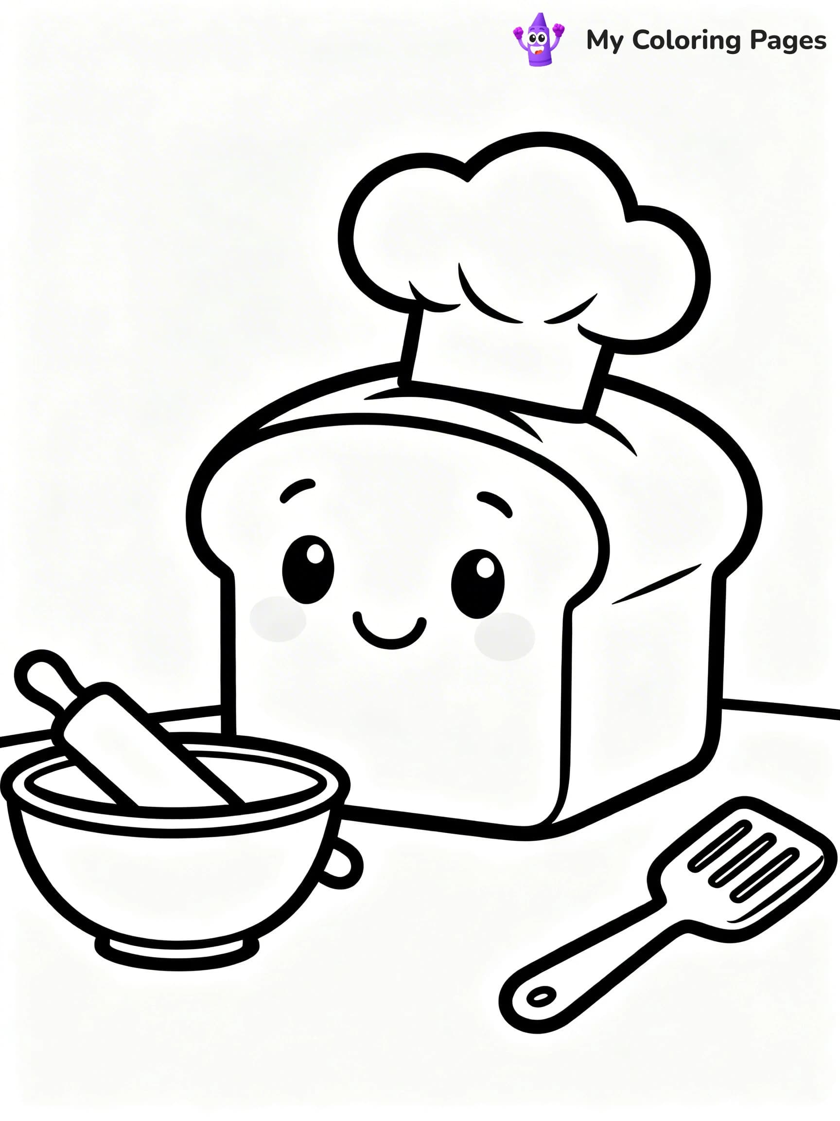 Bread Coloring Pages - 1