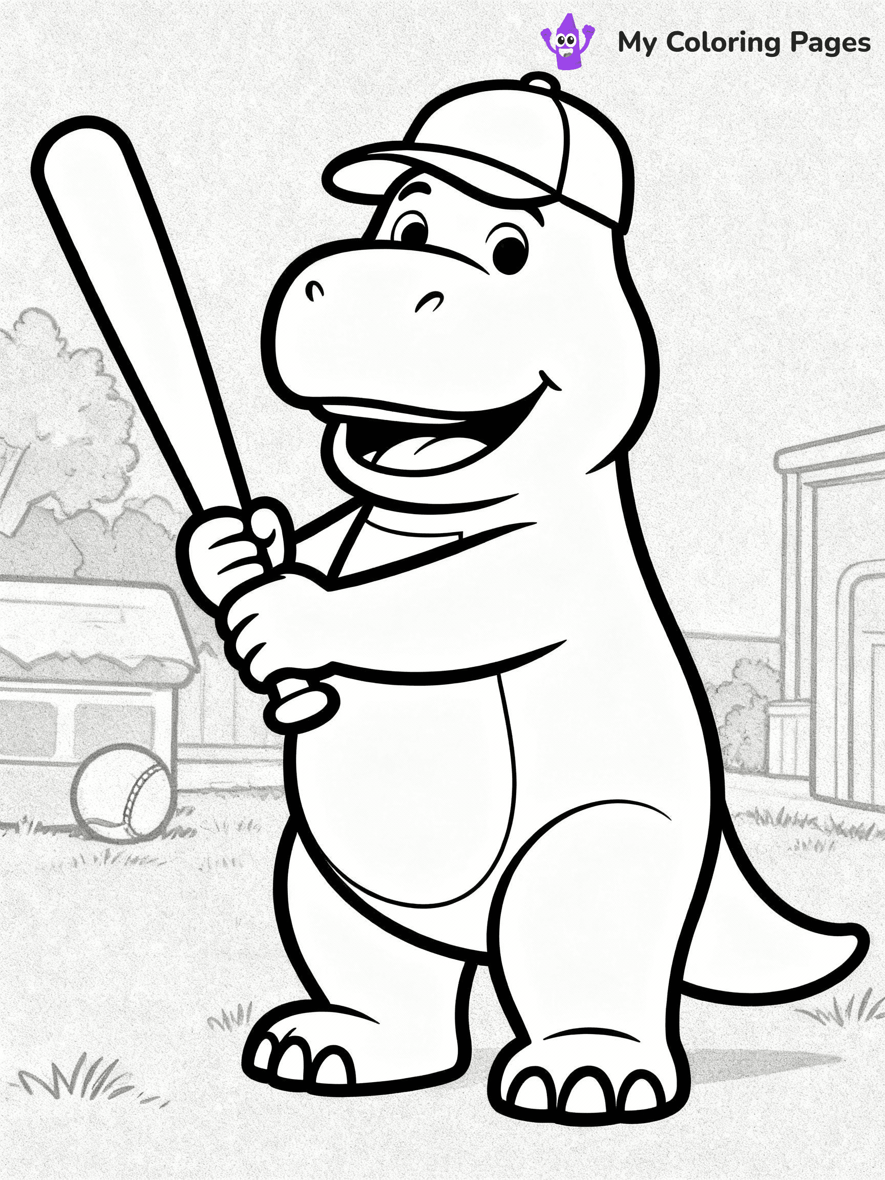 Barney Coloring Pages - 24