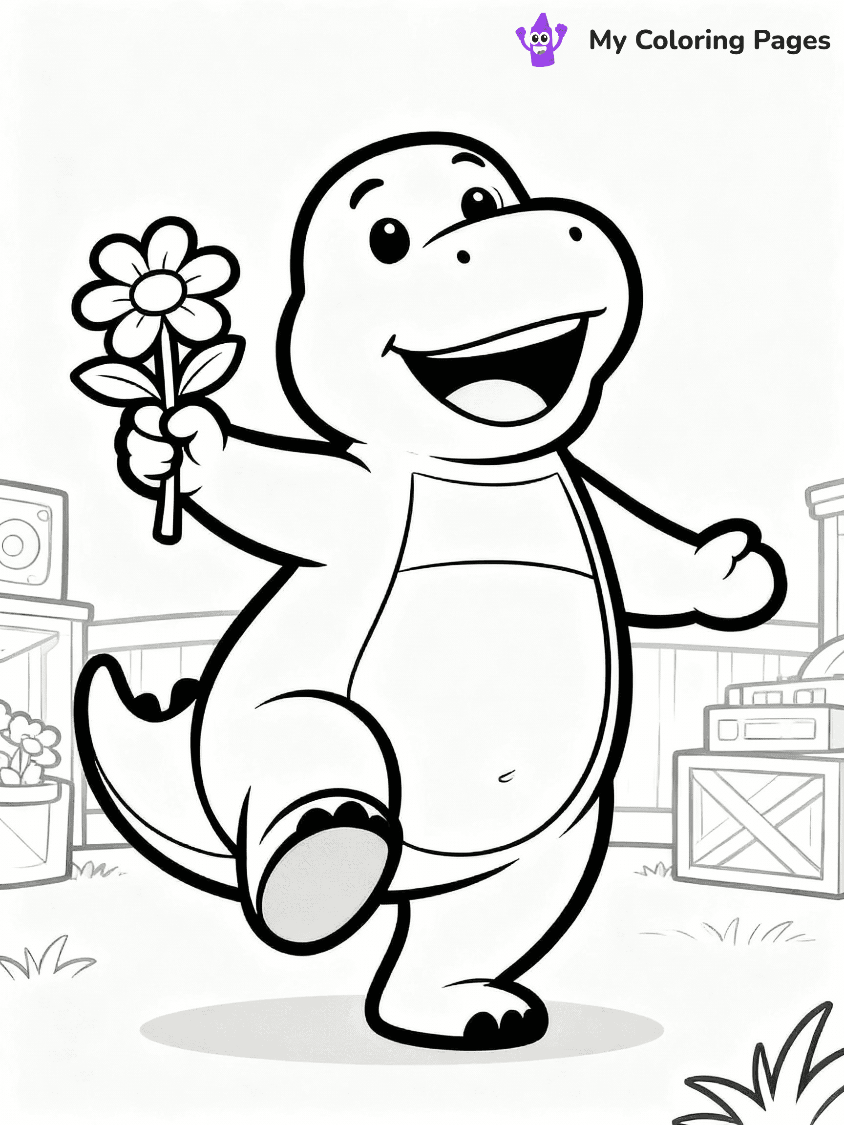 Barney Coloring Pages - 18